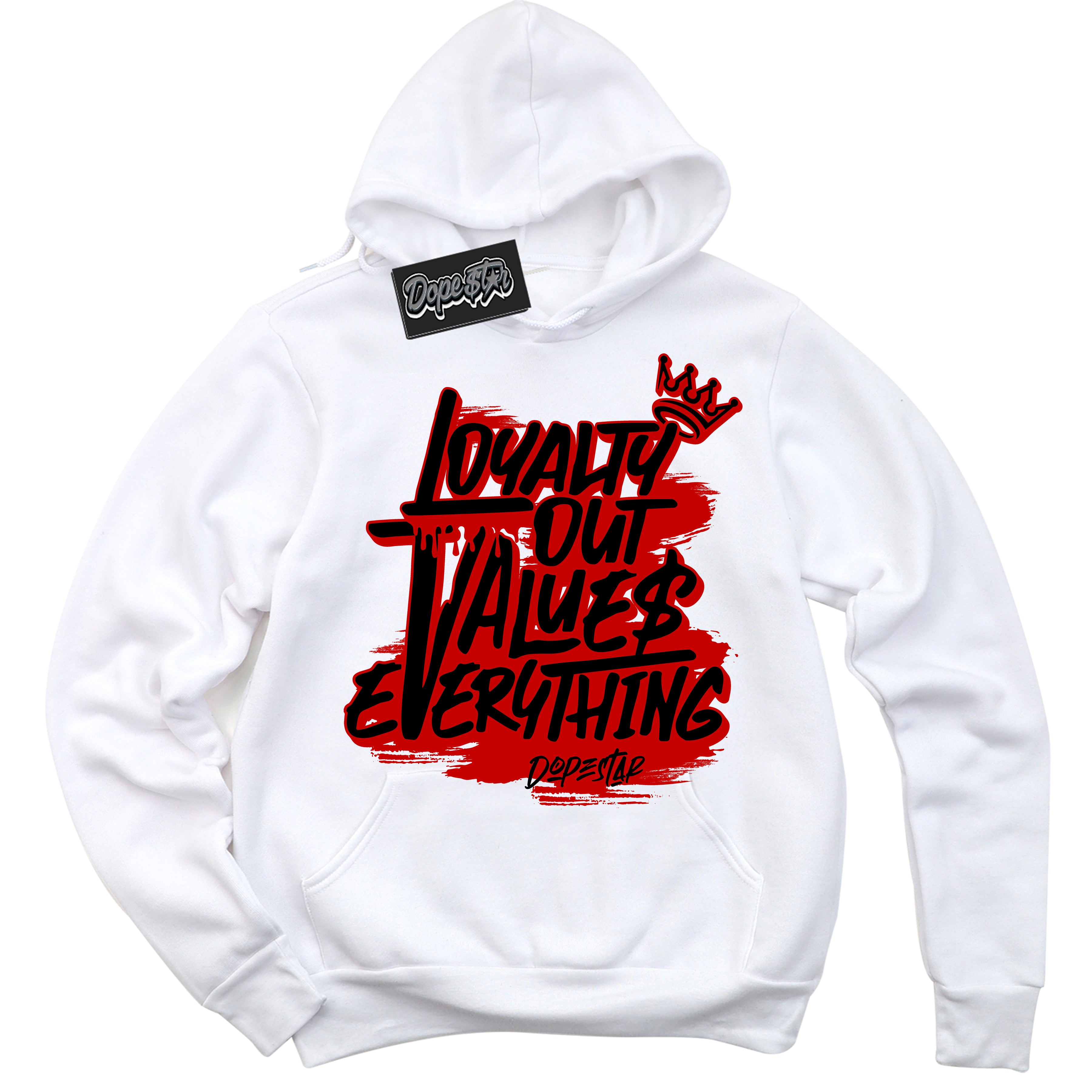 Cool White Hoodie with “ Loyalty Out Values Everything ”  design that Perfectly Matches RTFKT X ND Genesis.