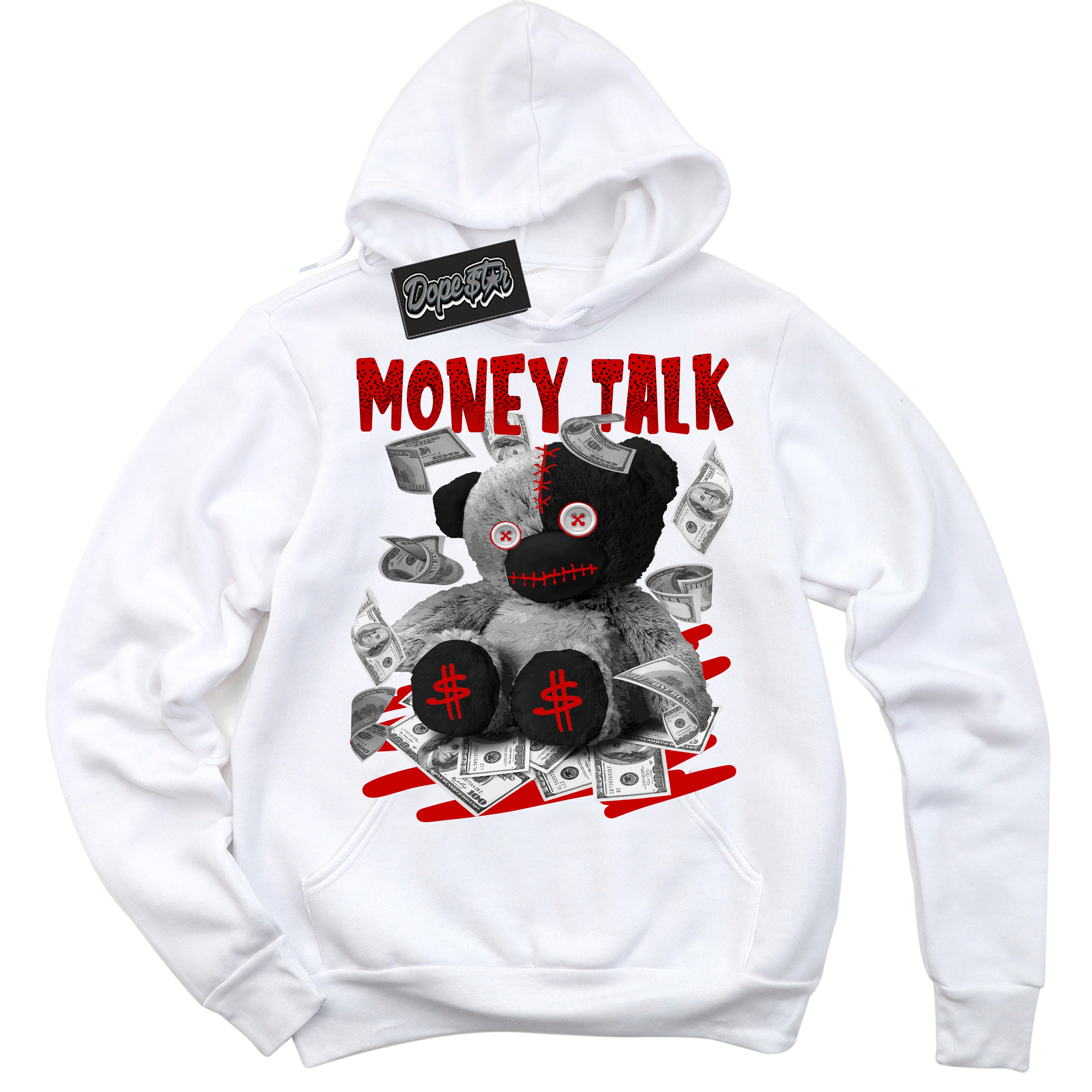 Cool White Hoodie with “ Money Talk Bear ”  design that Perfectly Matches RTFKT X ND Genesis.