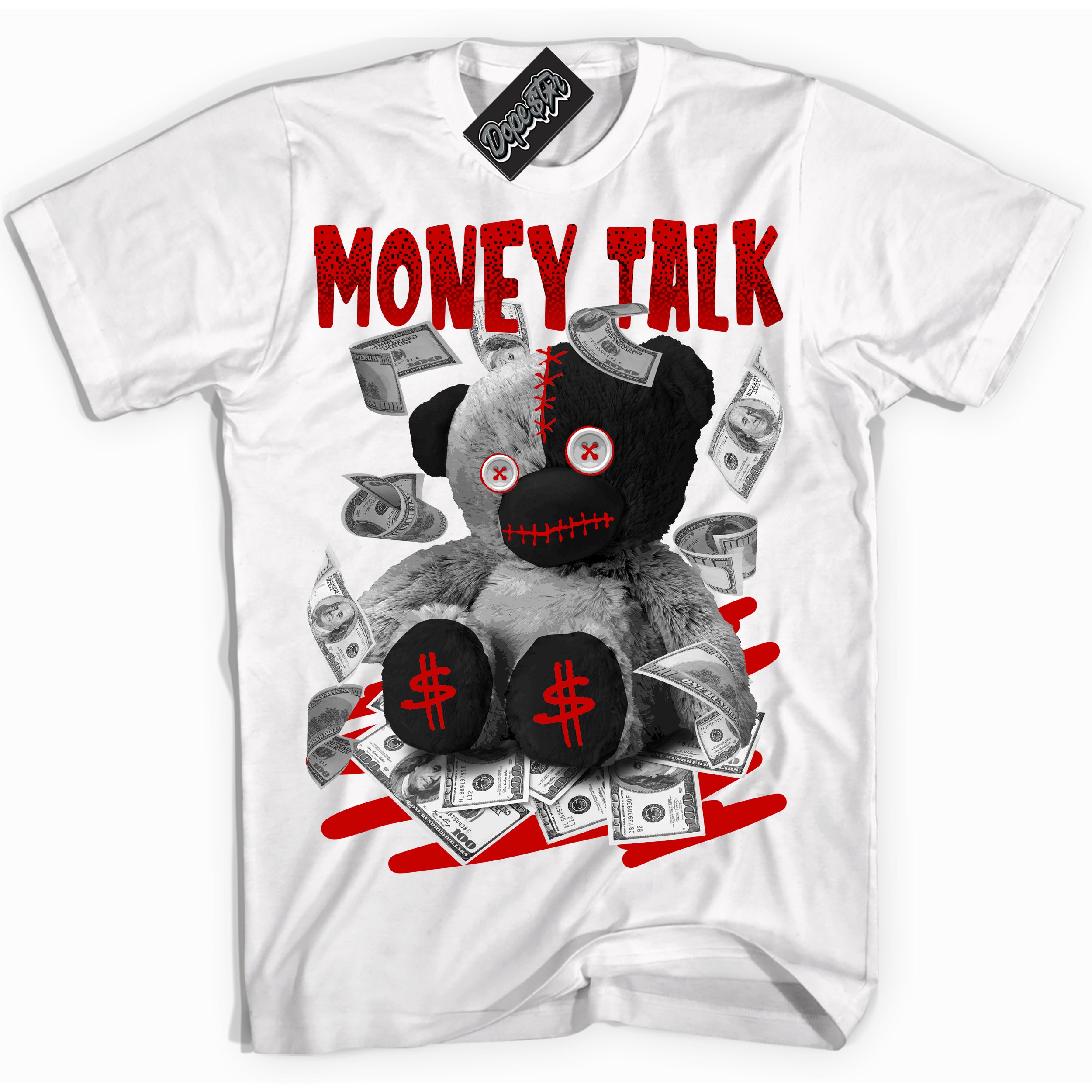 Cool White Shirt with “ Money Talk Bear ” design that perfectly matches RTFKT X ND Genesis.