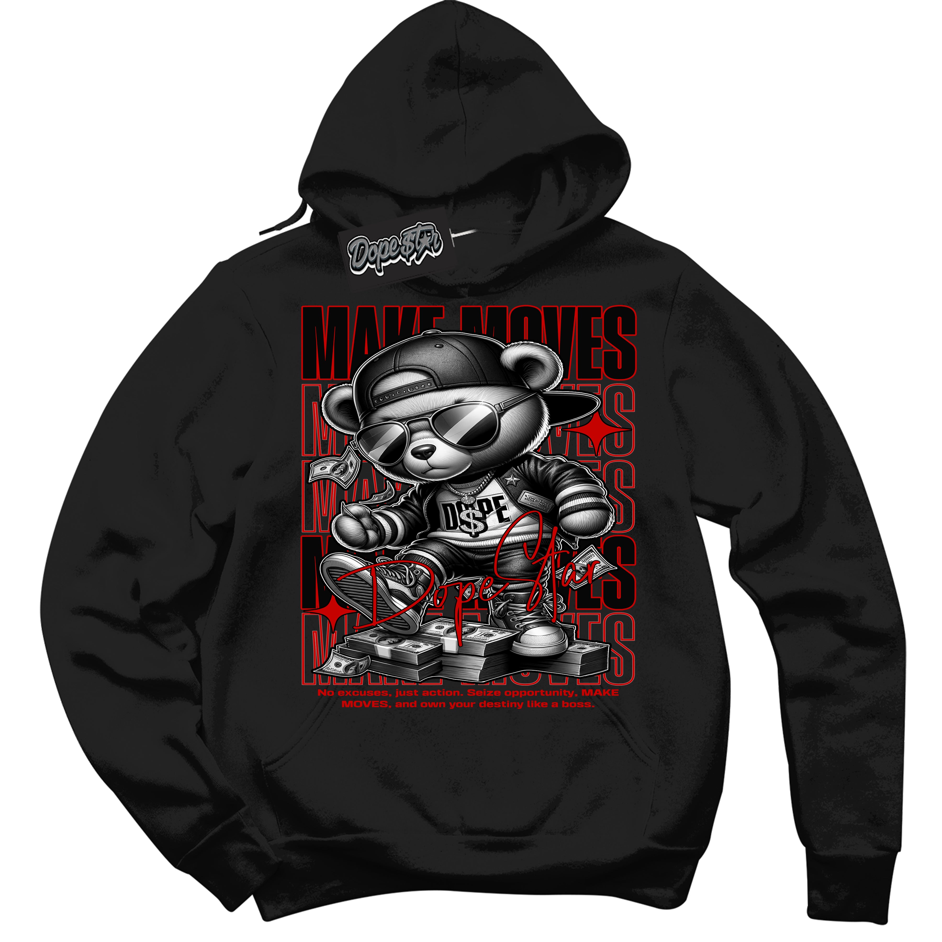 Cool Black Hoodie with “ Make Moves ”  design that Perfectly Matches RTFKT X ND Genesis.