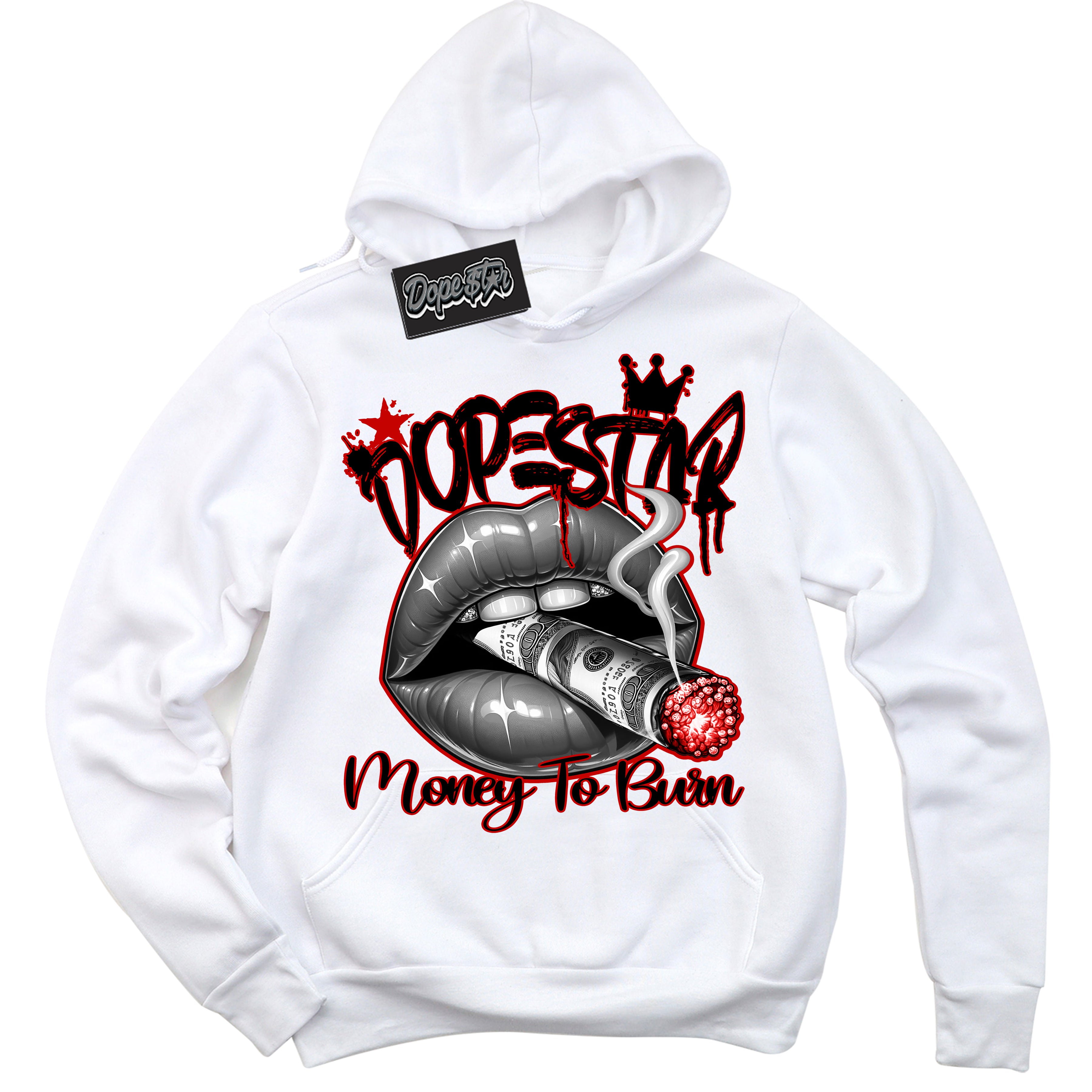 Cool White Hoodie with “ Money To Burn ”  design that Perfectly Matches RTFKT X ND Genesis.