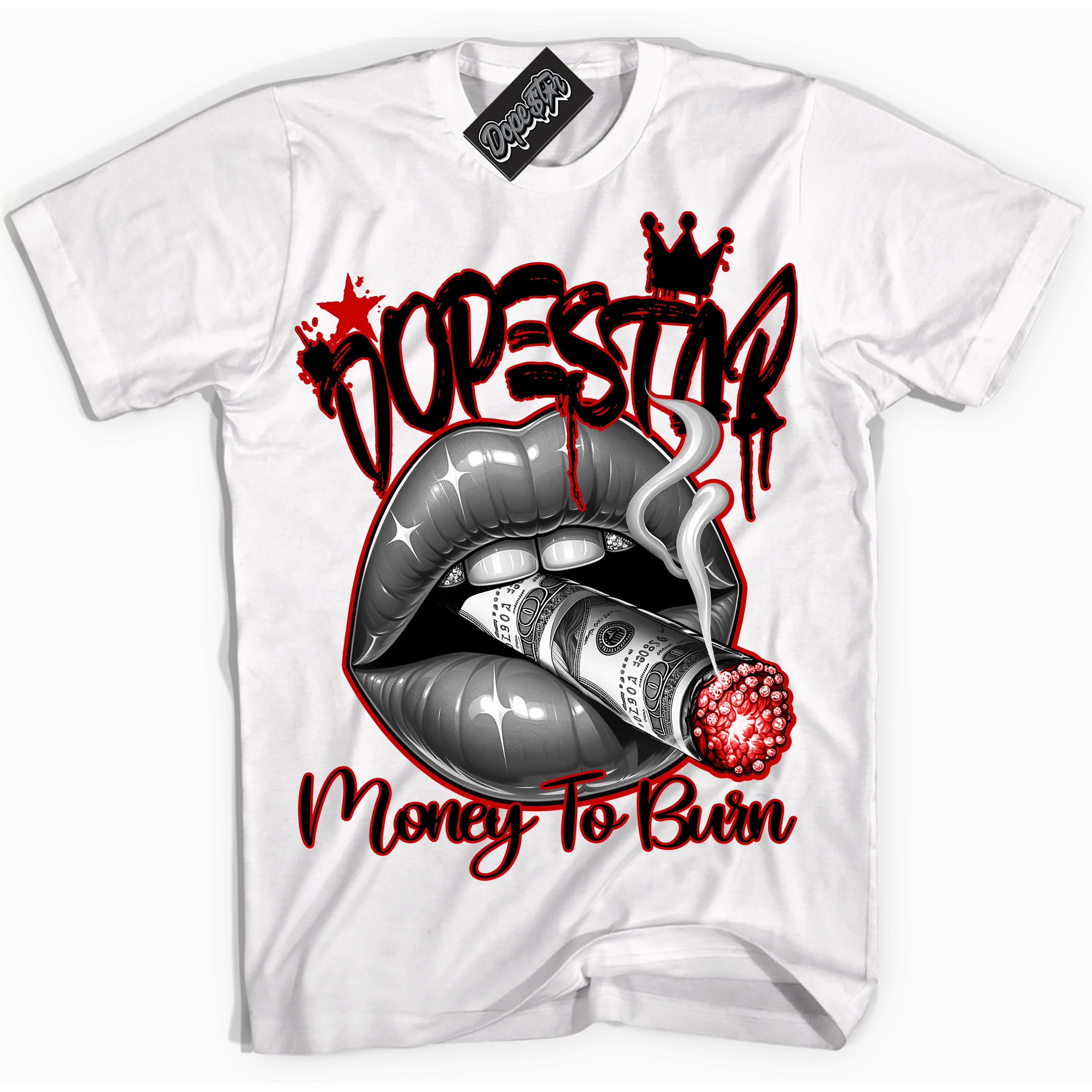 Cool White Shirt with “ Money To Burn ” design that perfectly matches RTFKT X ND Genesis.