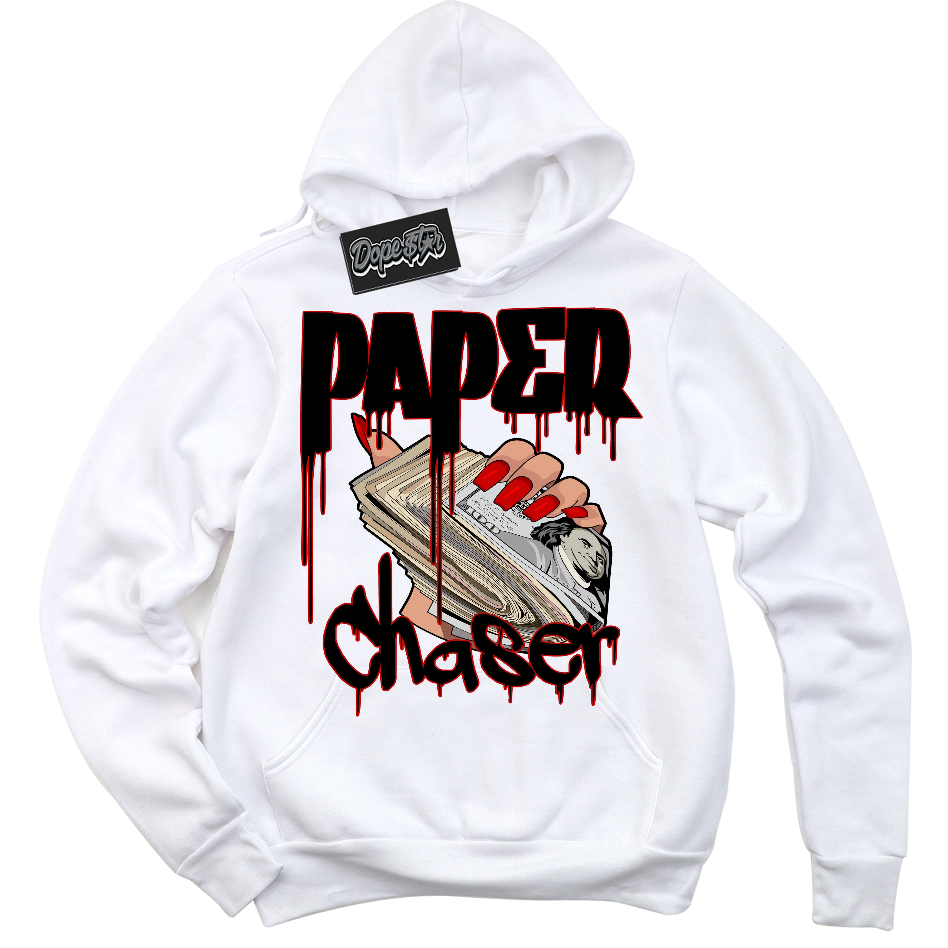 Cool White Hoodie with “ Paper Chaser ”  design that Perfectly Matches RTFKT X ND Genesis.