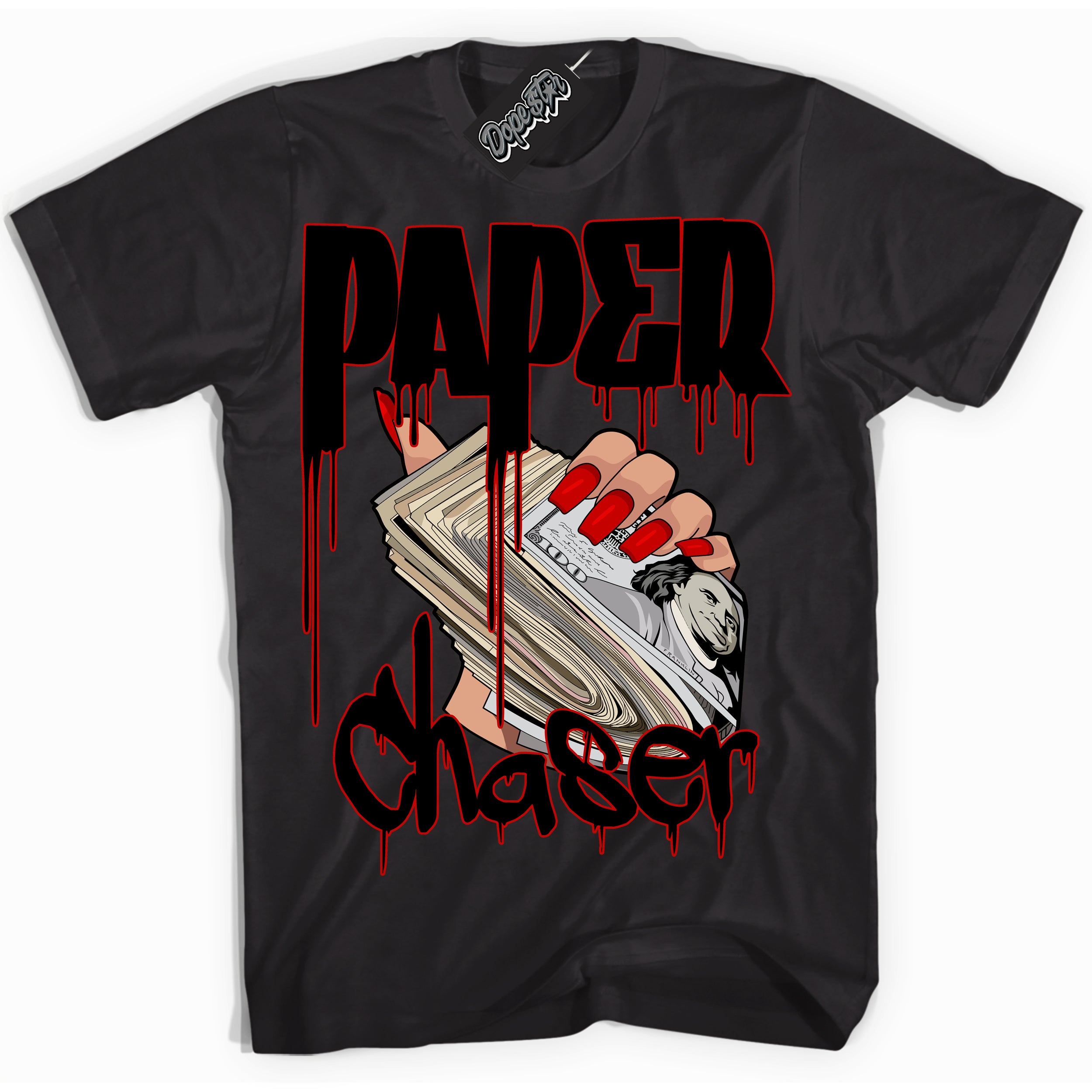 Cool Black Shirt with “ Paper Chaser ” design that perfectly matches RTFKT X ND Genesis.