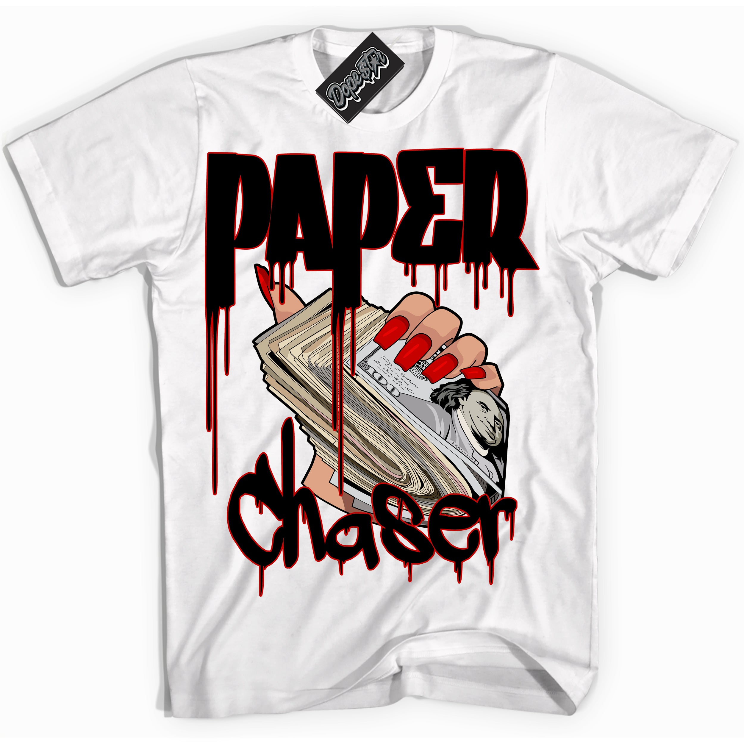 Cool White Shirt with “ Paper Chaser ” design that perfectly matches RTFKT X ND Genesis.