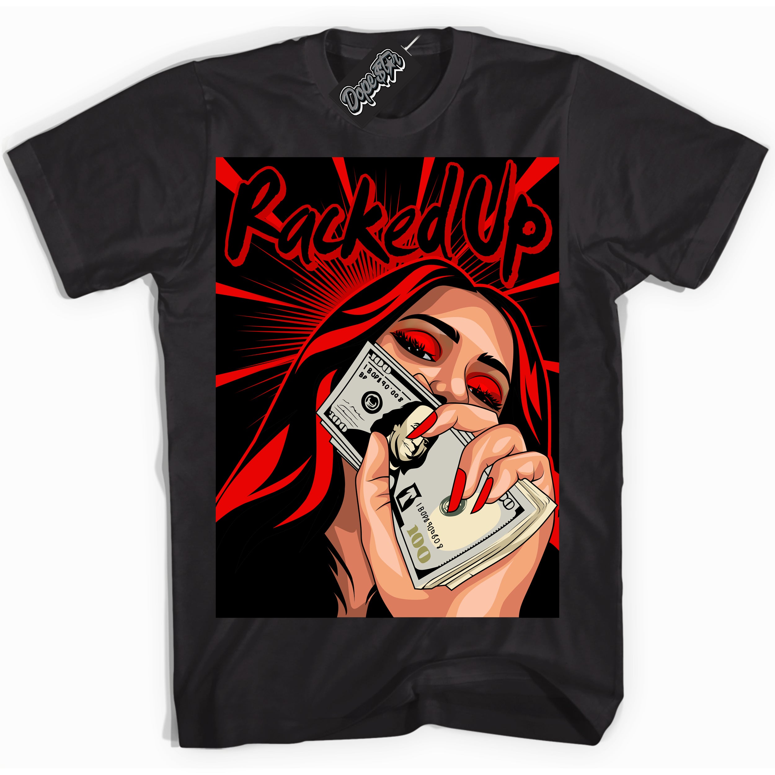 Cool Black Shirt with “ Racked Up ” design that perfectly matches RTFKT X ND Genesis.