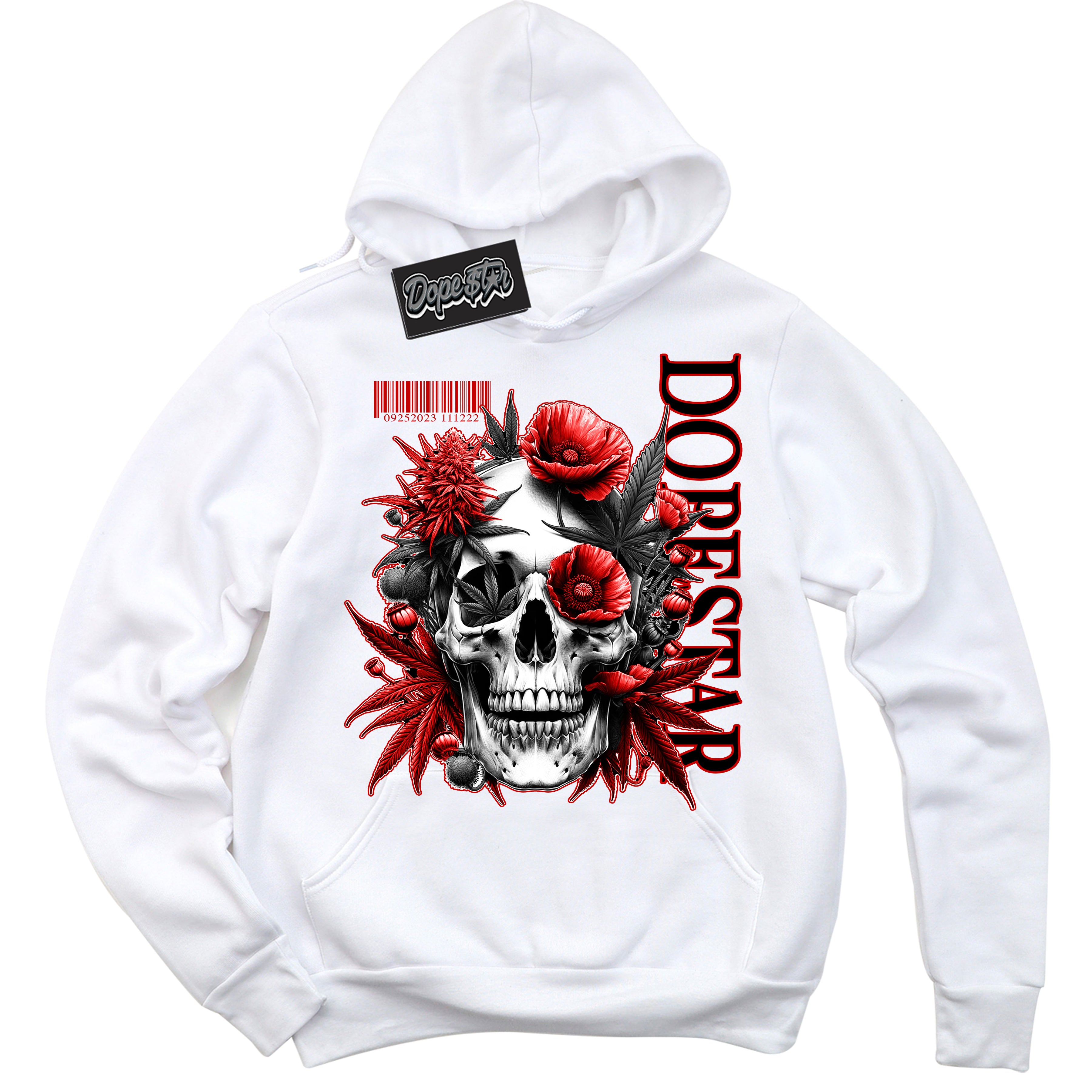 Cool White Hoodie with “ Skull Poppies ”  design that Perfectly Matches RTFKT X ND Genesis.