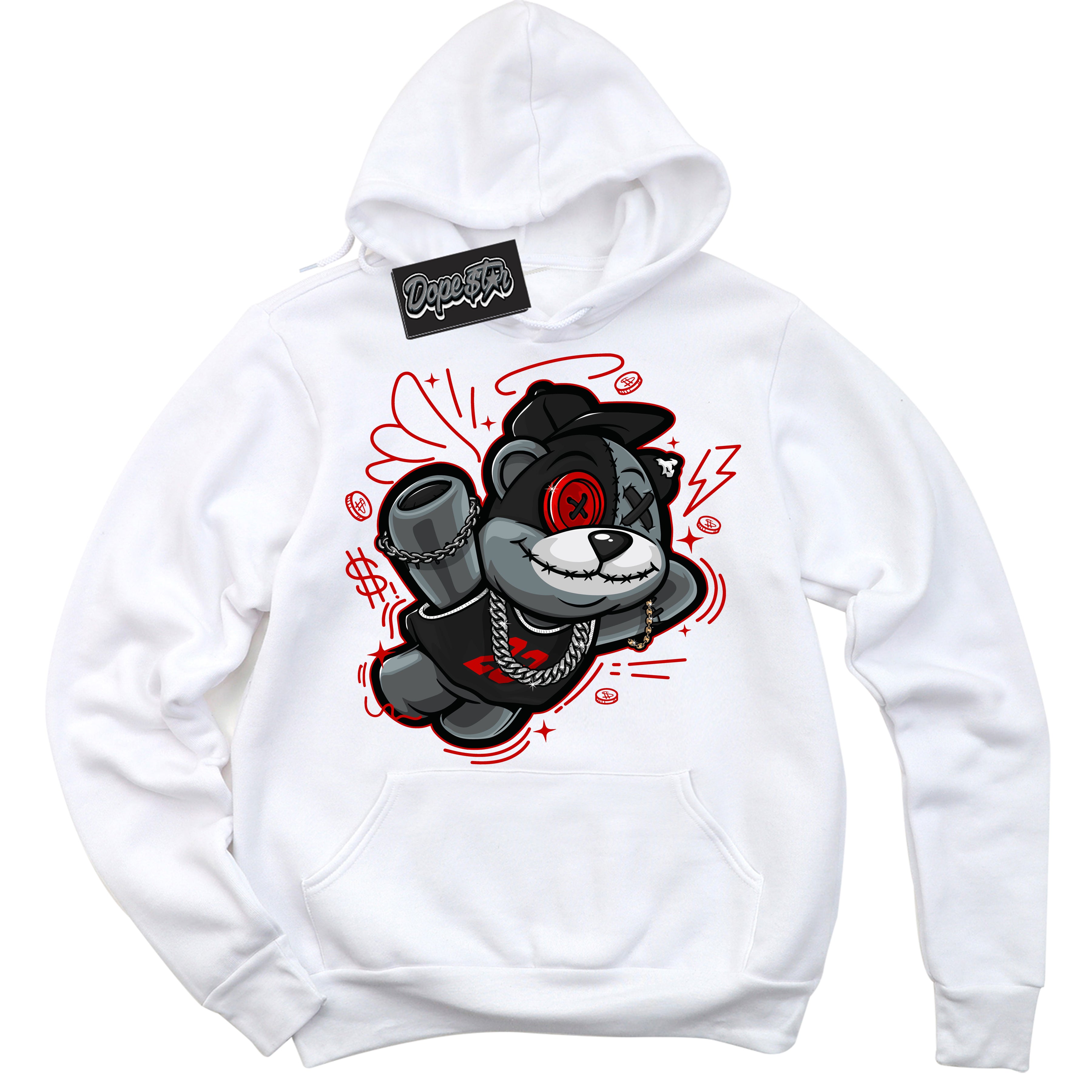 Cool White Hoodie with “ Slam Dunk Bear ”  design that Perfectly Matches RTFKT X ND Genesis.