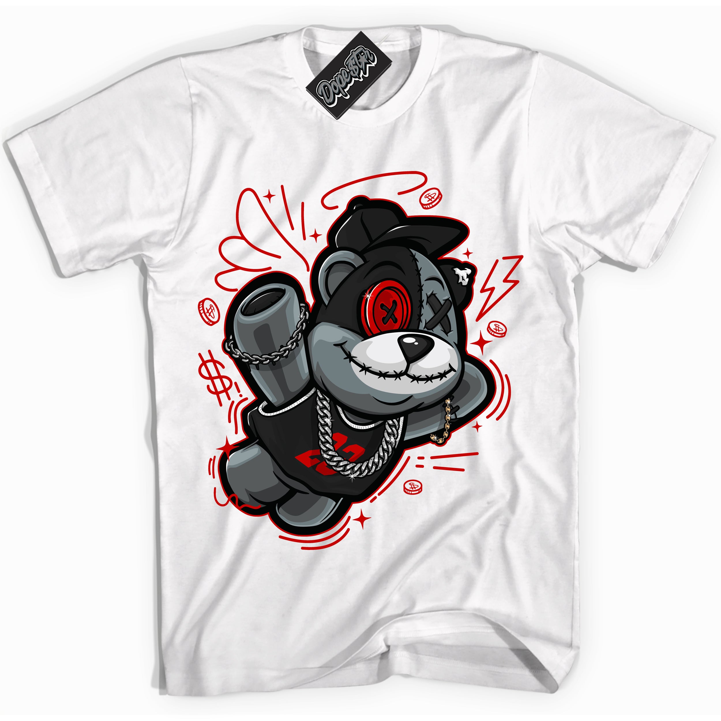 Cool White Shirt with “ Slam Dunk Bear ” design that perfectly matches RTFKT X ND Genesis.