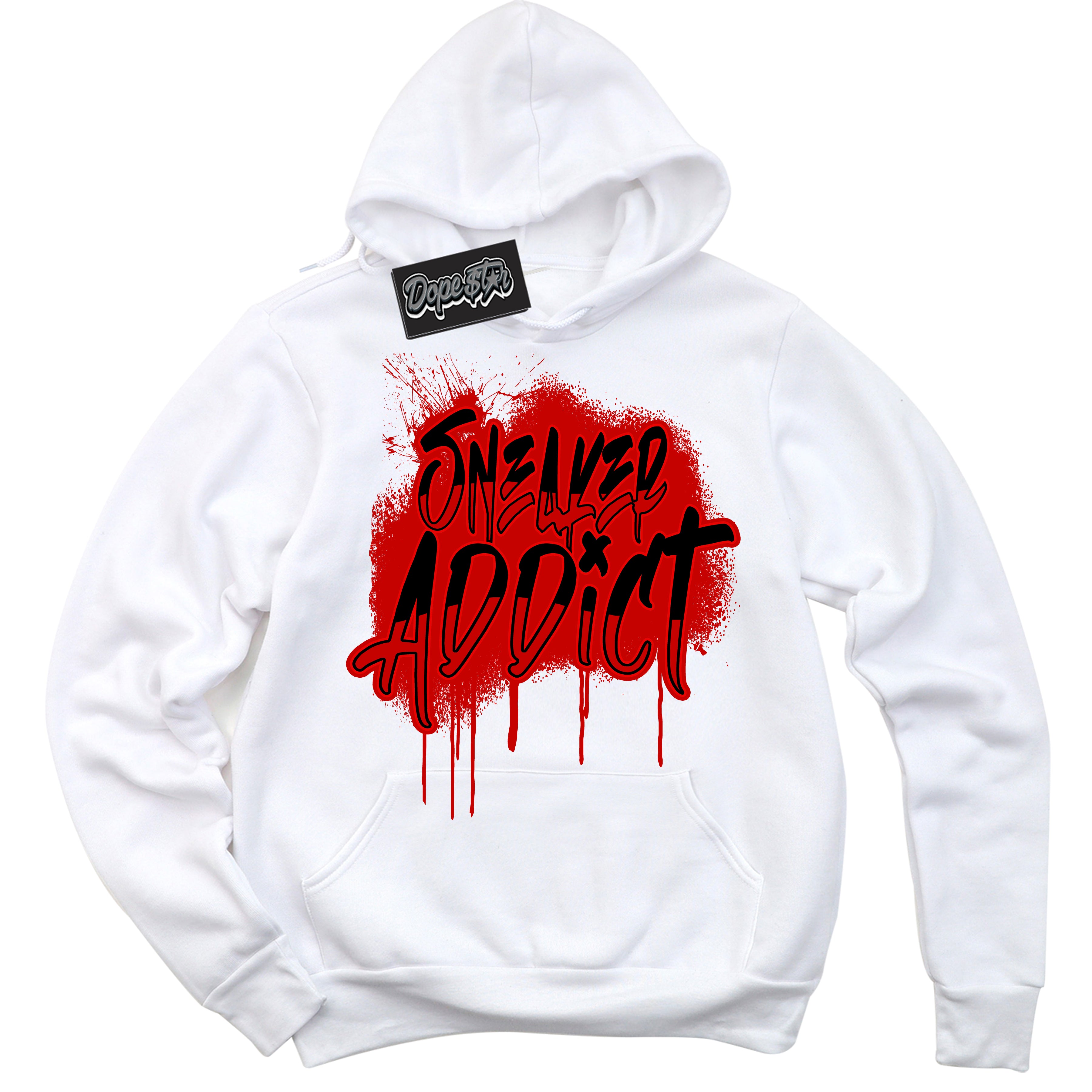 Cool White Hoodie with “ Sneaker Addict ”  design that Perfectly Matches RTFKT X ND Genesis.