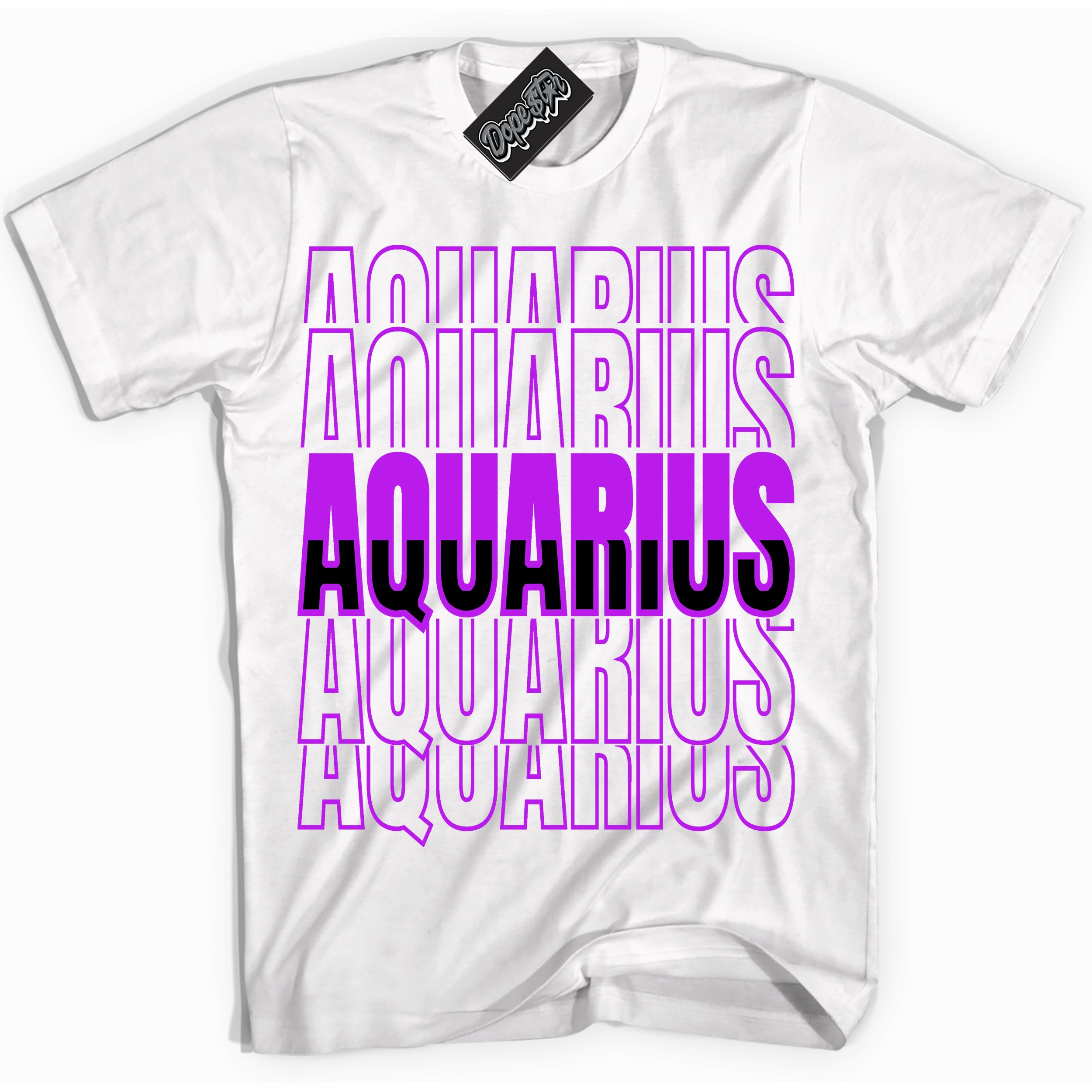 Cool White Shirt with “ Aquarius” design that perfectly matches RTKT Genesis Dunk Sneakers.