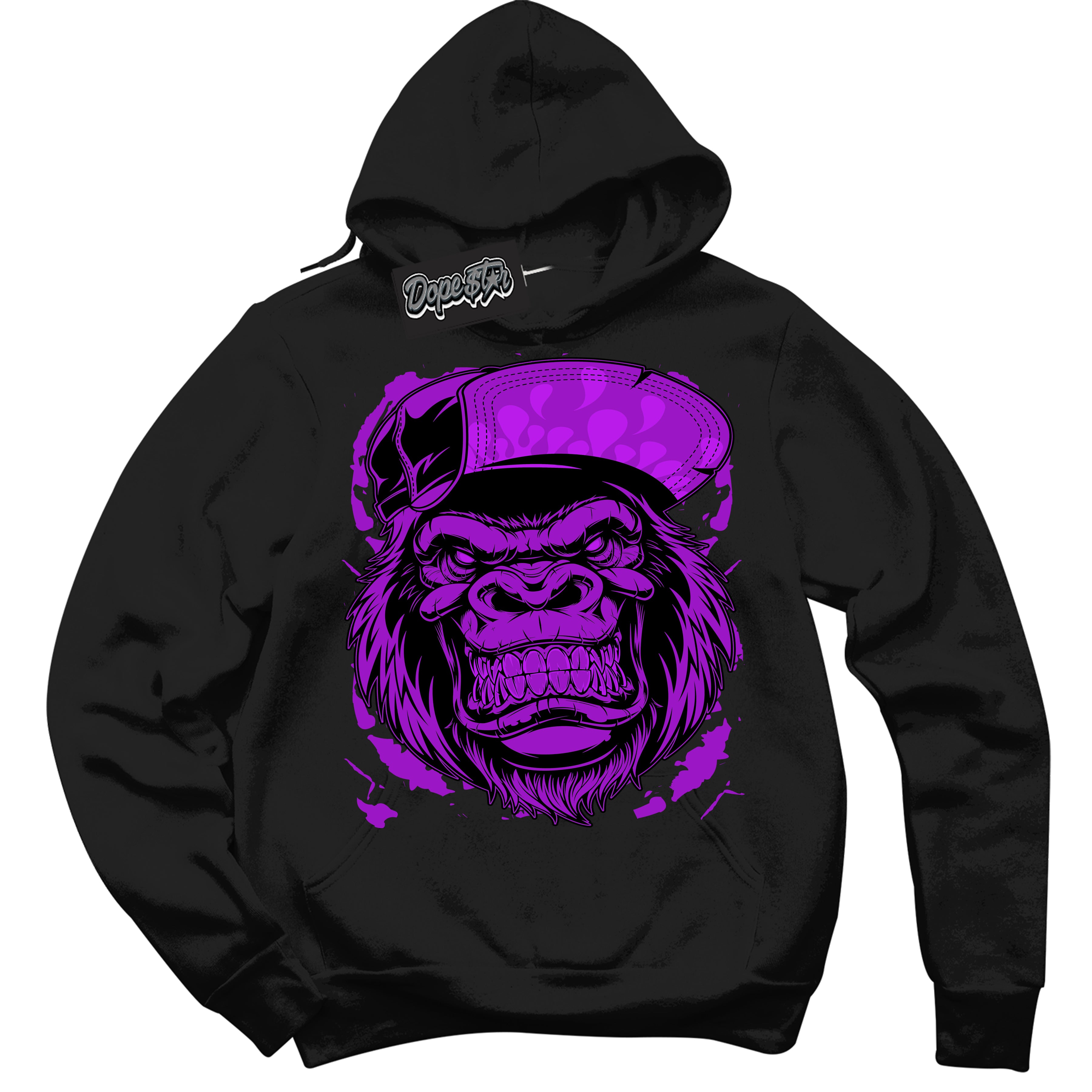 Cool Black Hoodie with “ Gorilla Beast ”  design that Perfectly Matches RTKT Genesis Dunk Sneakers.