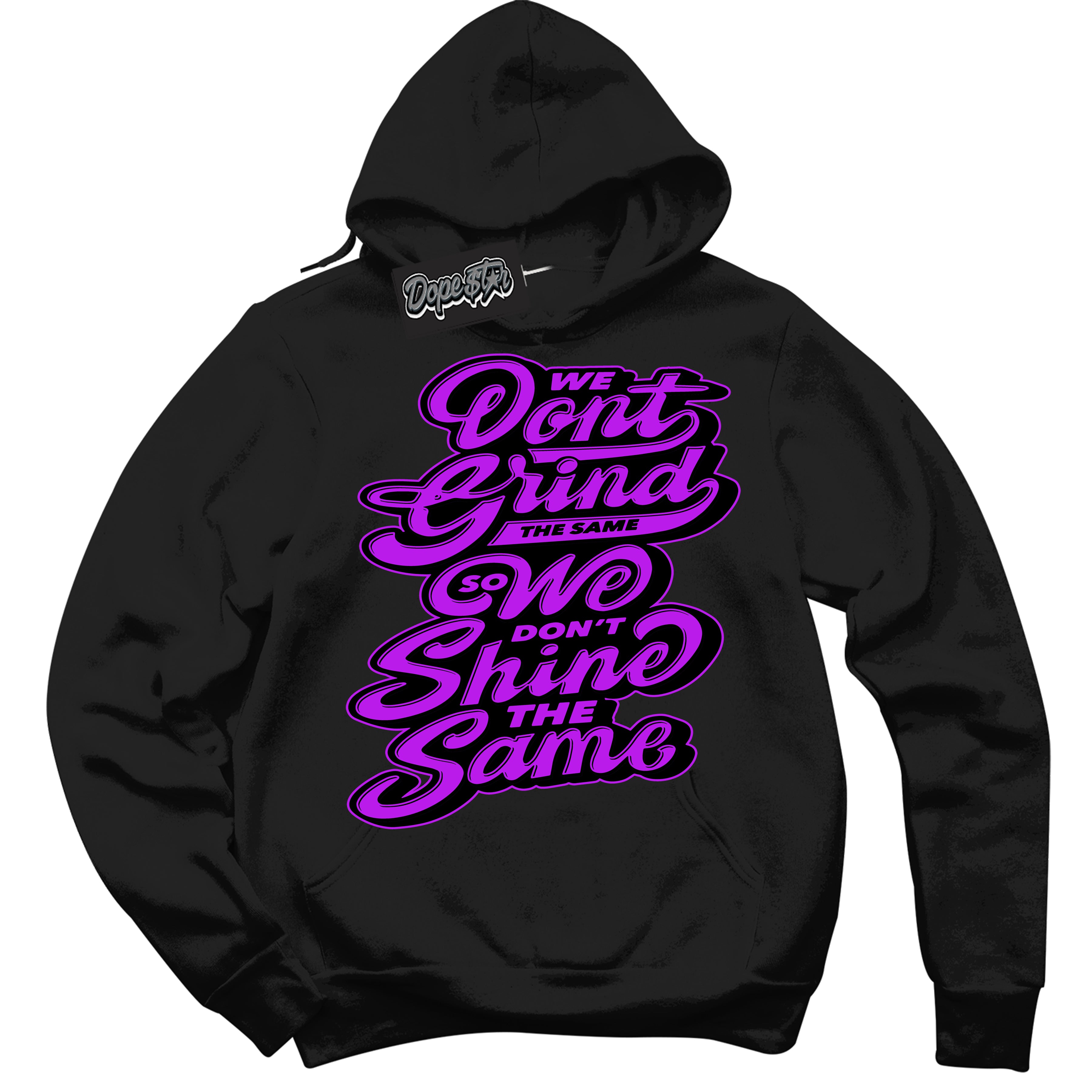 Cool Black Hoodie with “ Grind Shine ”  design that Perfectly Matches RTKT Genesis Dunk Sneakers.