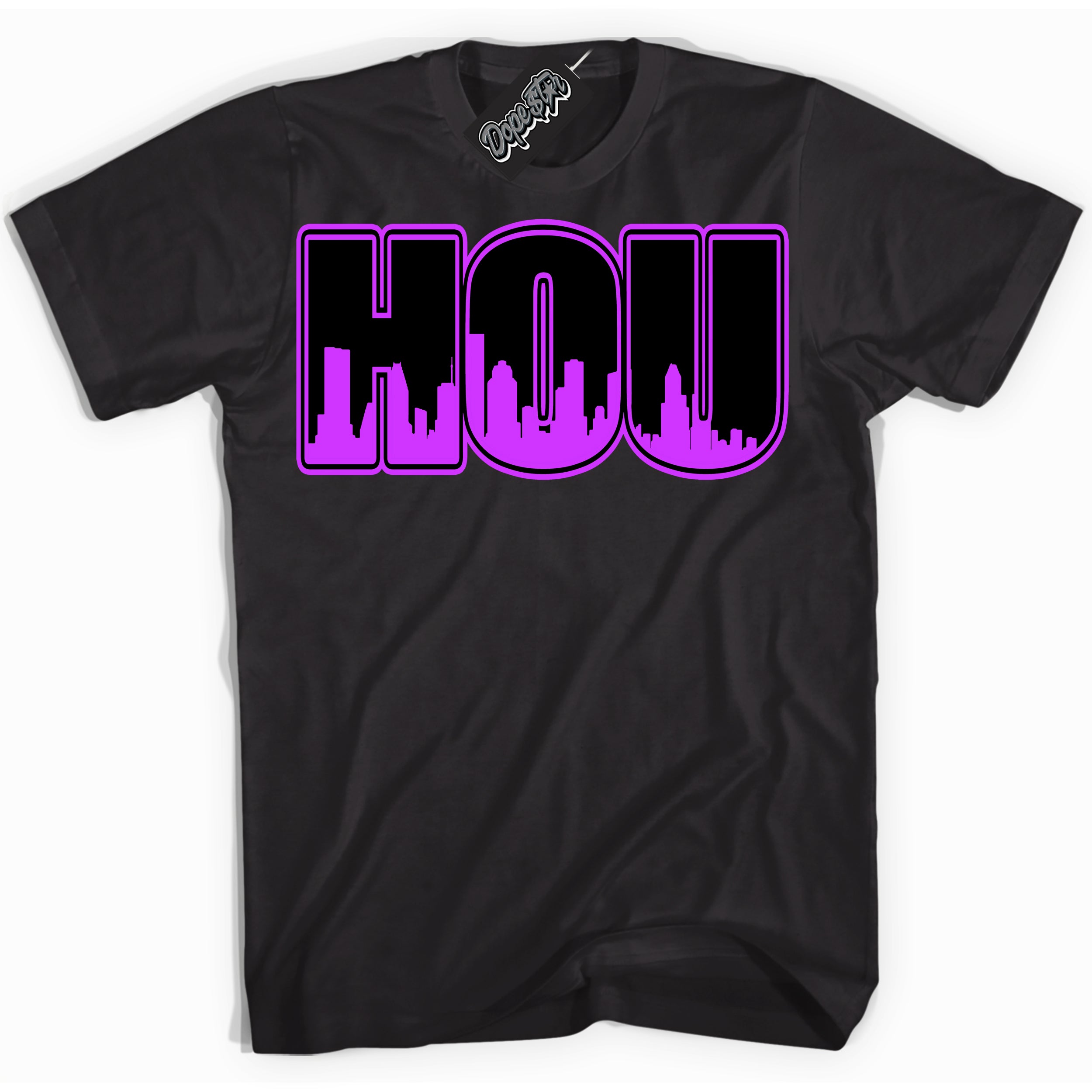 Cool Black Shirt with “ Houston” design that perfectly matches RTKT Genesis Dunk Sneakers.