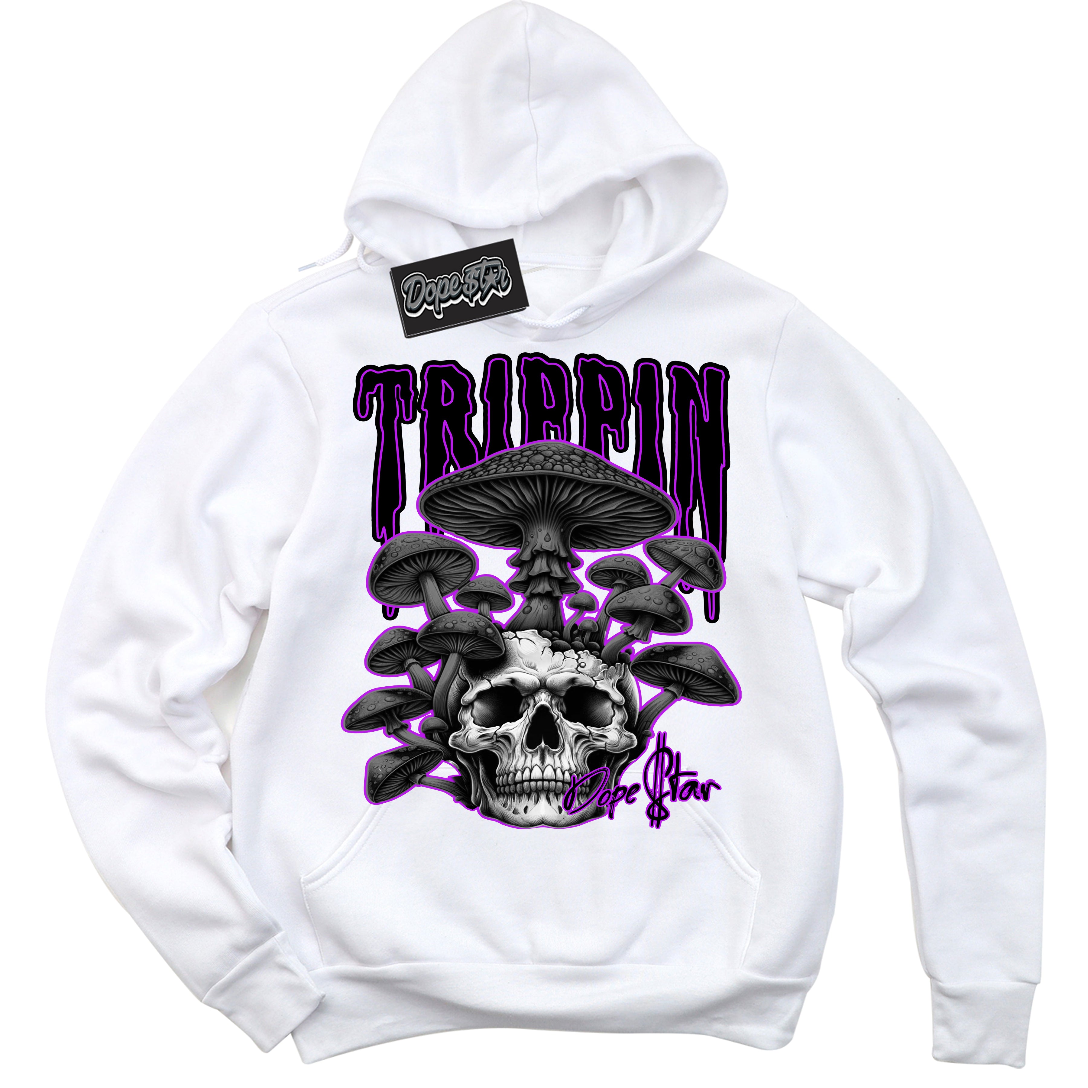 Cool White Hoodie with “Trippin” design that Perfectly Matches RTFKT Void X ND Genesis Sneakers.