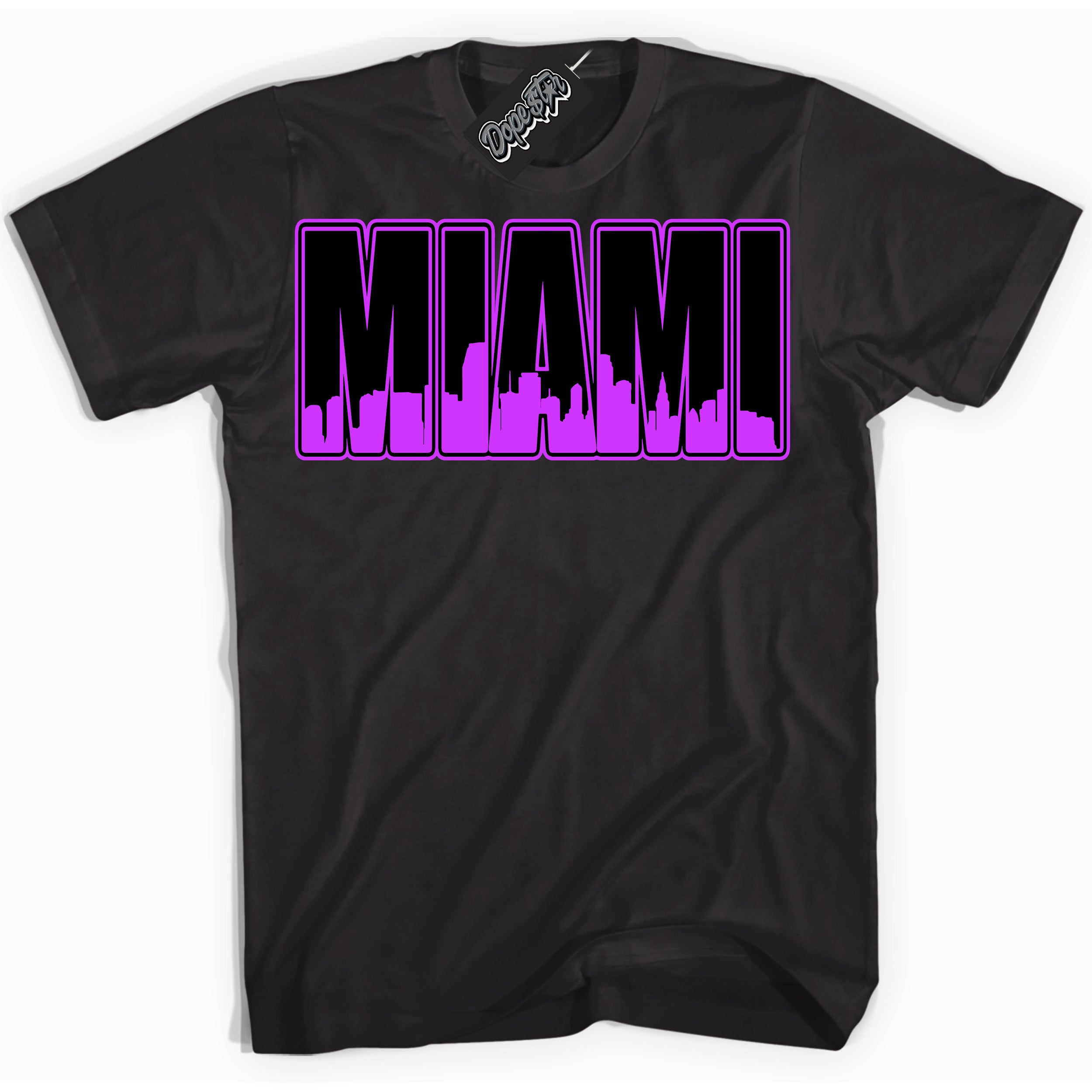 Cool Black Shirt with “ Miami” design that perfectly matches RTKT Genesis Dunk Sneakers.