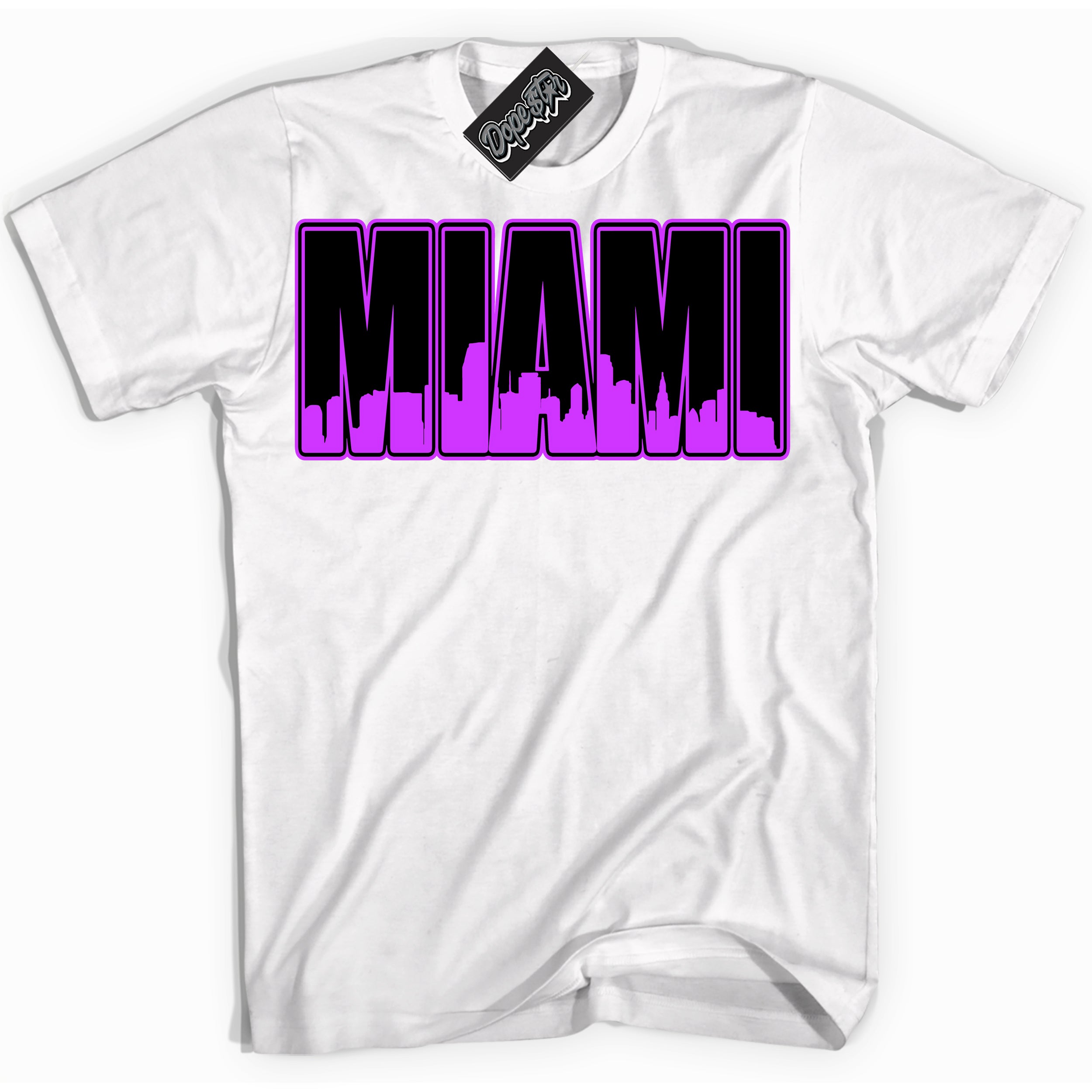 Cool White Shirt with “ Miami” design that perfectly matches RTKT Genesis Dunk Sneakers.