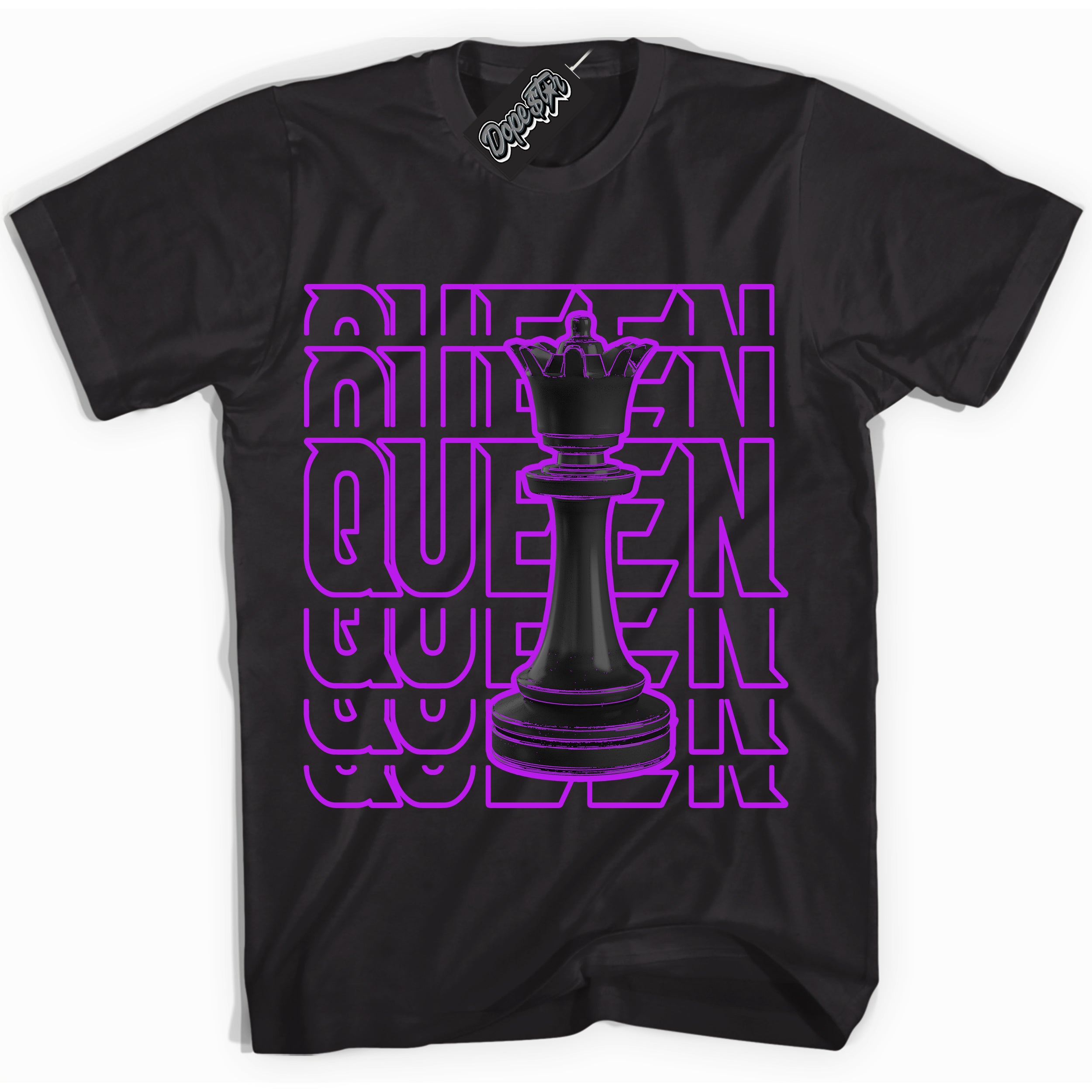 Cool Black Shirt with “ Queen Chess” design that perfectly matches RTKT Genesis Dunk Sneakers.