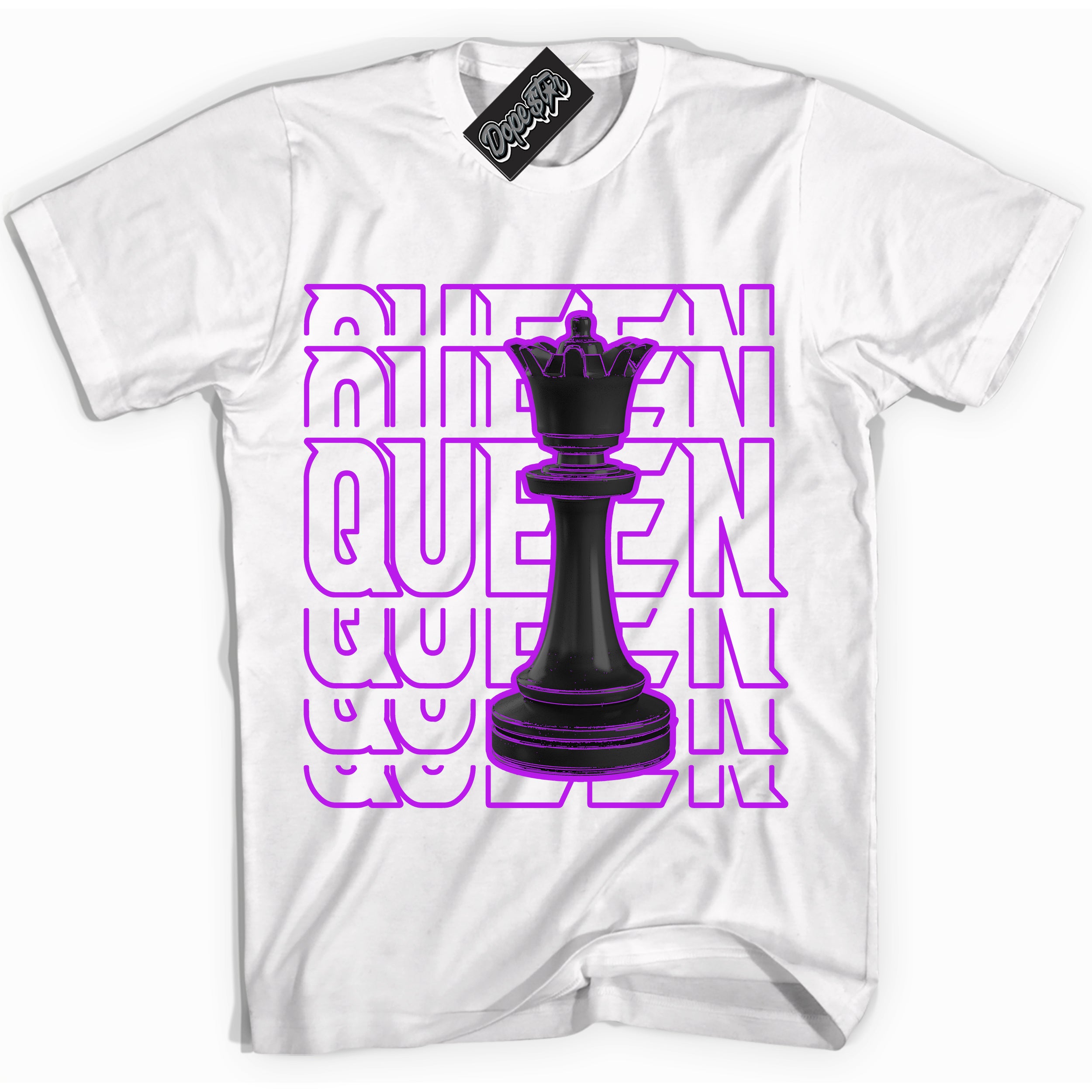 Cool White Shirt with “ Queen Chess” design that perfectly matches RTKT Genesis Dunk Sneakers.