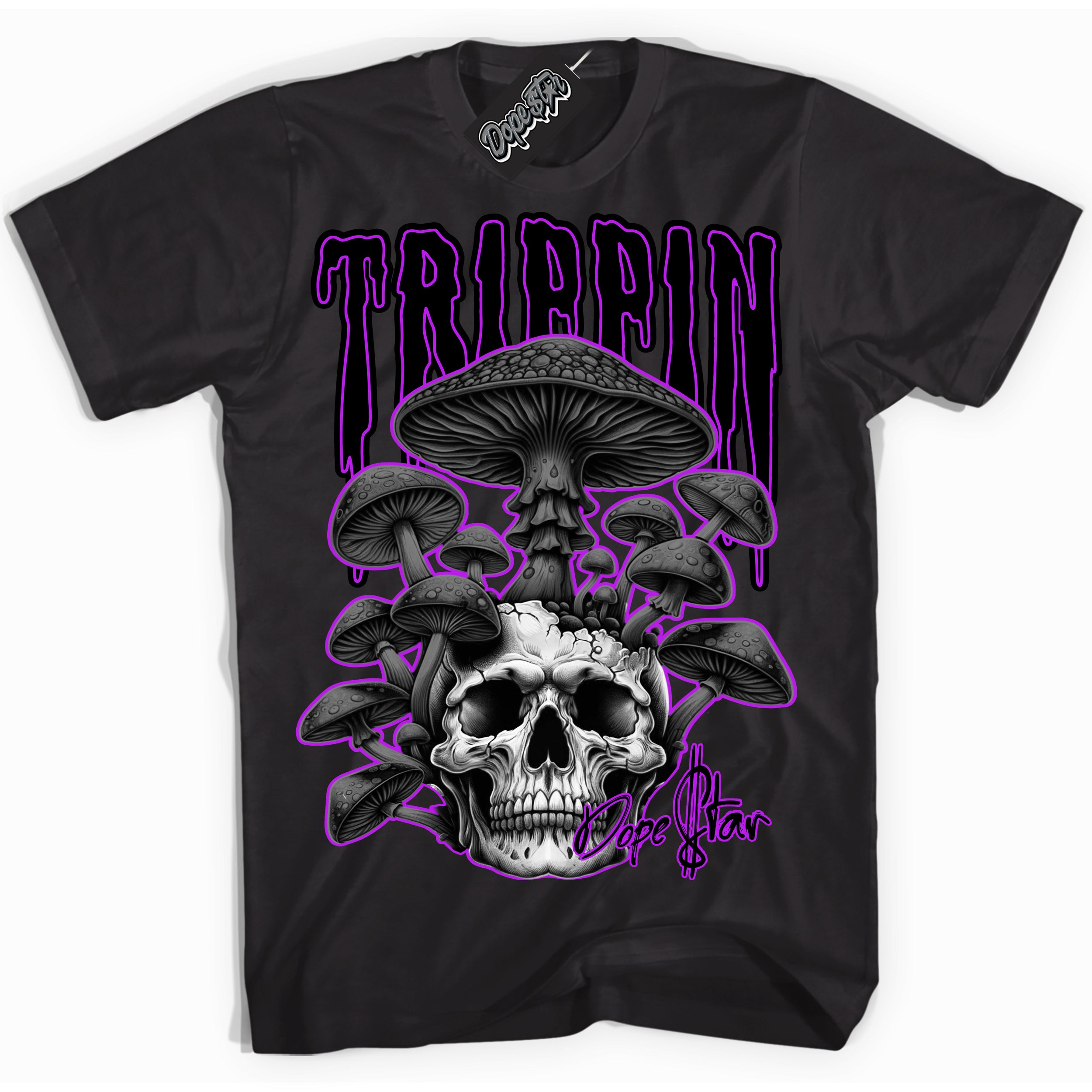 Cool Black Shirt with “Trippin” design that perfectly matches the RTFKT Void X ND Genesis Sneakers.