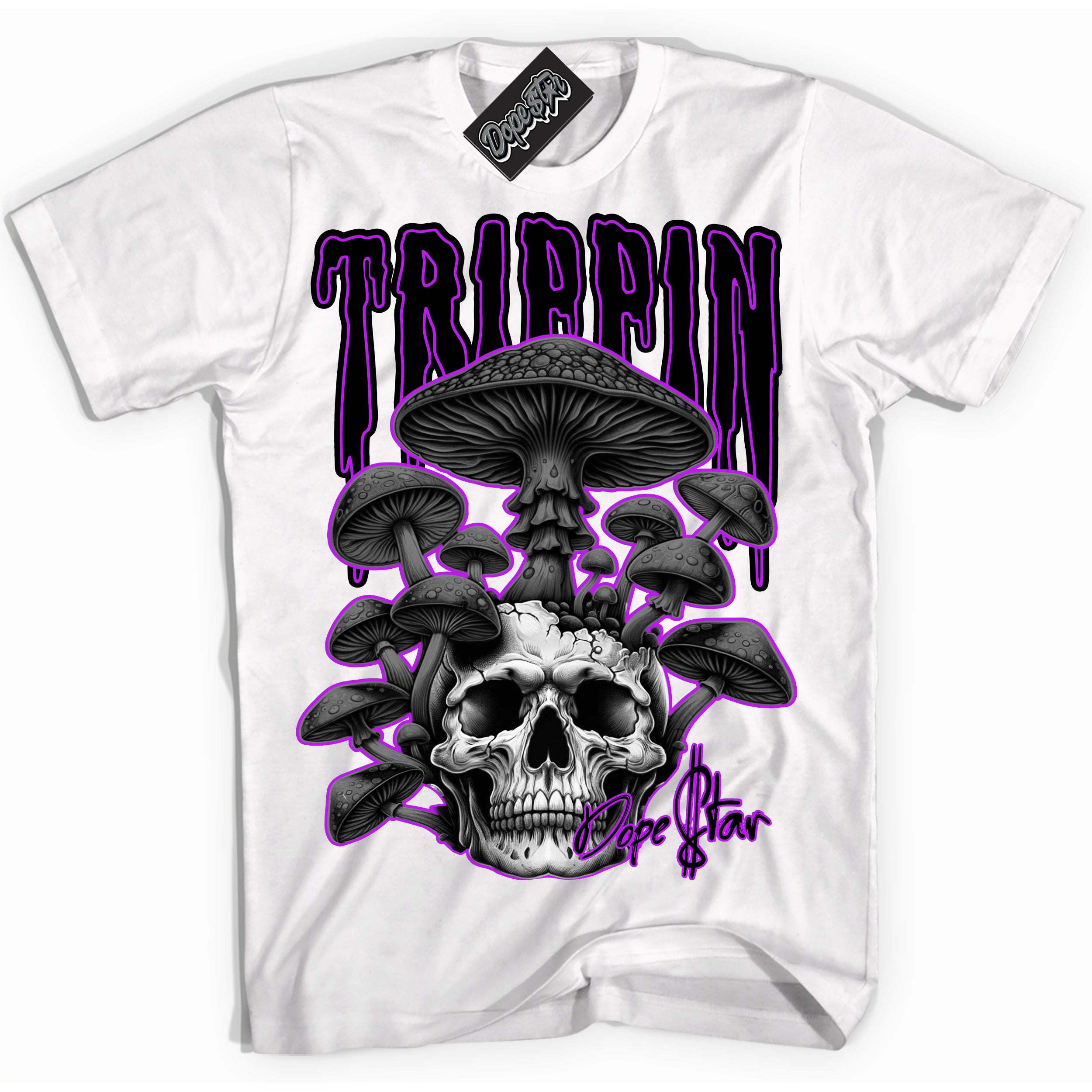 Cool White Shirt with “Trippin” design that perfectly matches the RTFKT Void X ND Genesis Sneakers.