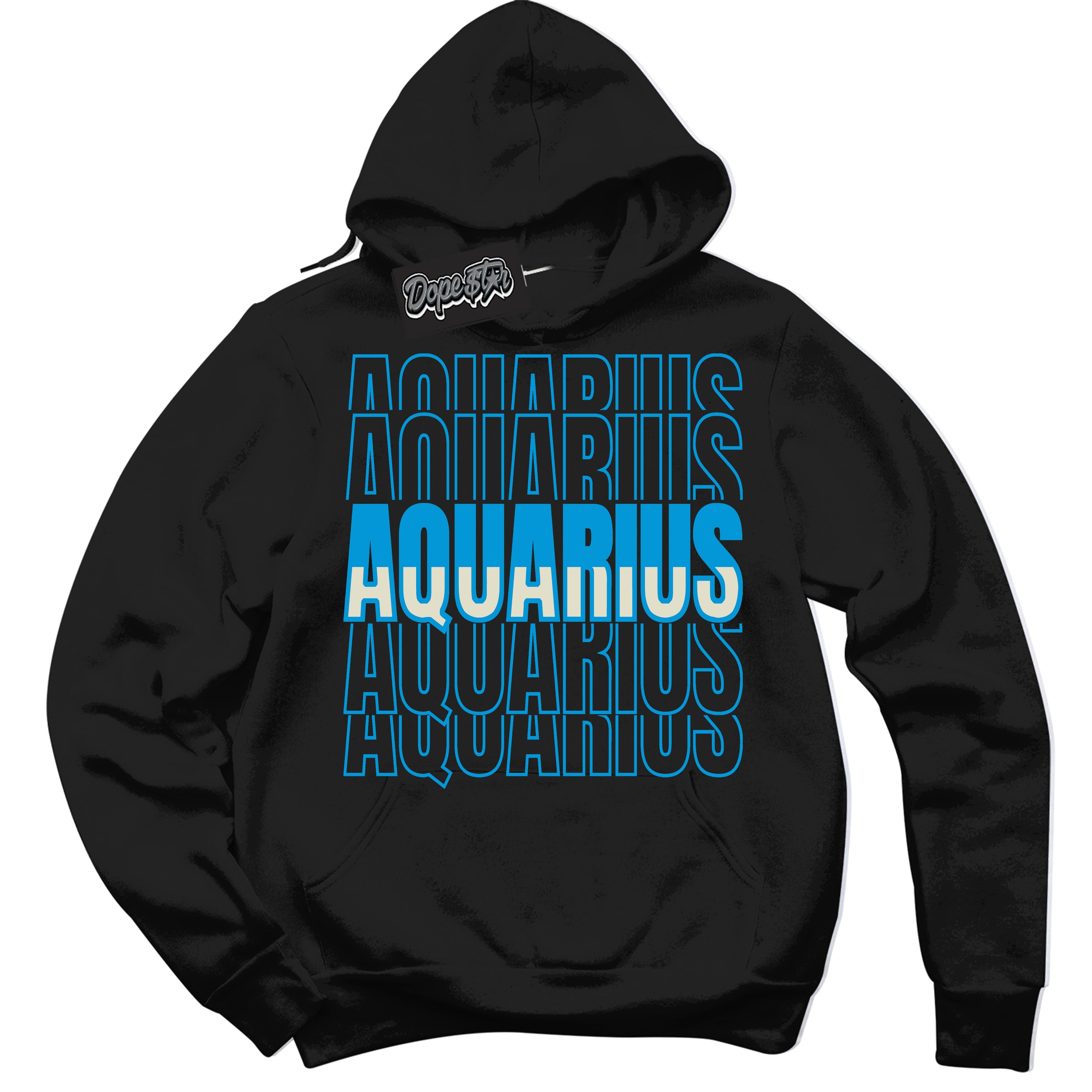 Dunk High Next Nature Light Khaki Star Blue 'Aquarius' Hoodie – Black Streetwear Sweatshirt | Sneaker Matching Hoodie for Dunk High Next Nature Light Khaki Star Blue | Urban Fashion for Aquarius | Men's & Women's Streetwear Outfit by Sneaker Shirts Outlet.
