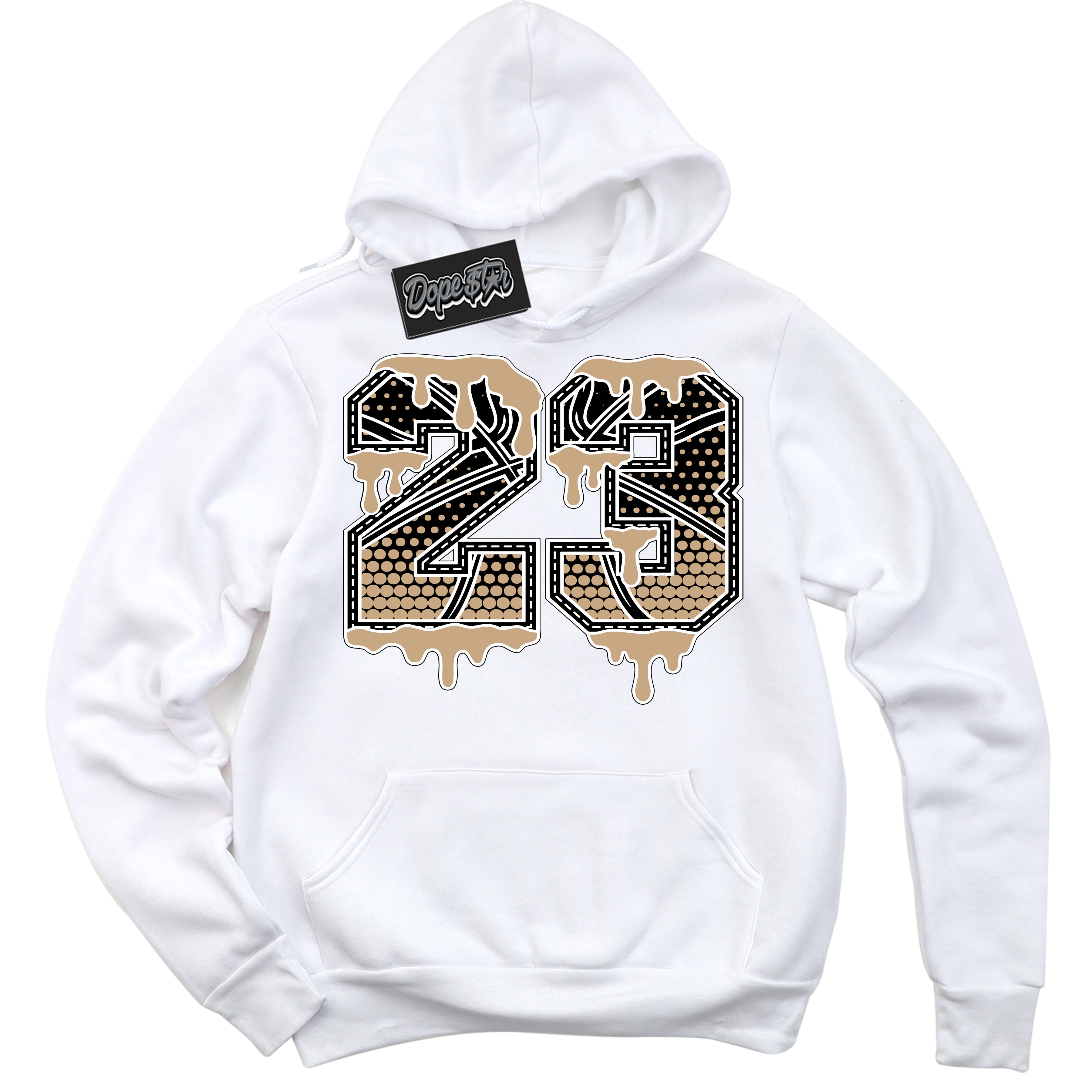 Cool White Hoodie with “23 Ball” design that Perfectly Matches Black Anthracite Sesame Dunk.