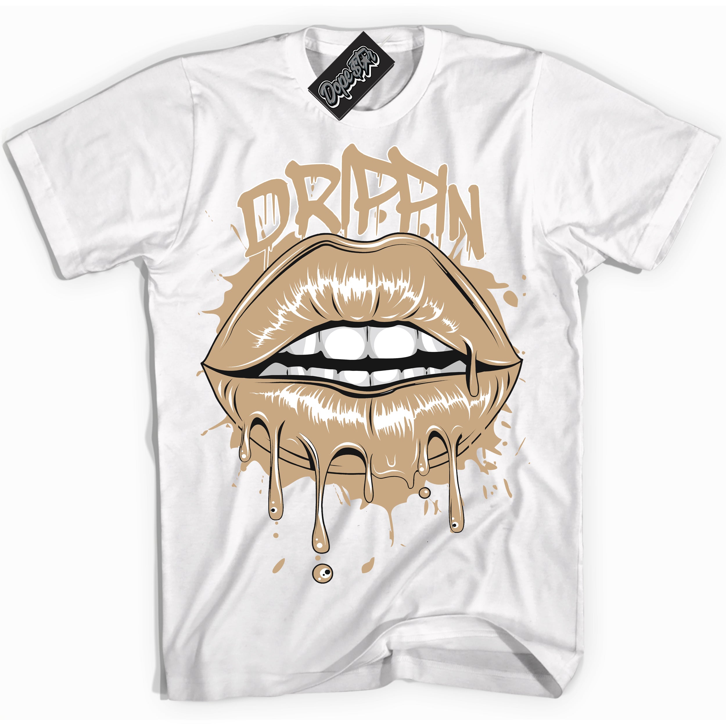 Cool White Shirt with “Drippin” design that perfectly matches Black Anthracite Sesame Dunk.