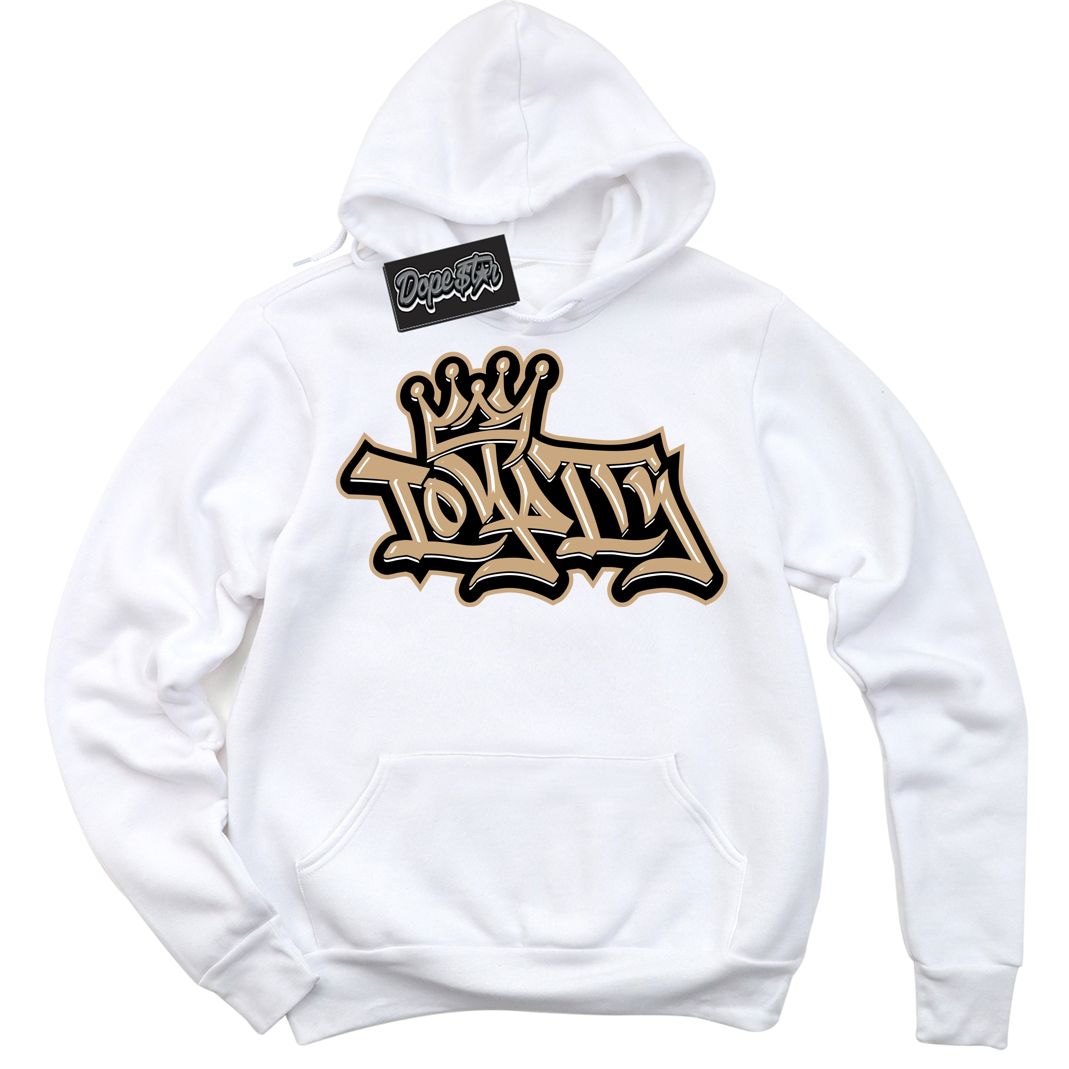 Cool White Hoodie with “Loyalty Crown” design that Perfectly Matches Black Anthracite Sesame Dunk.