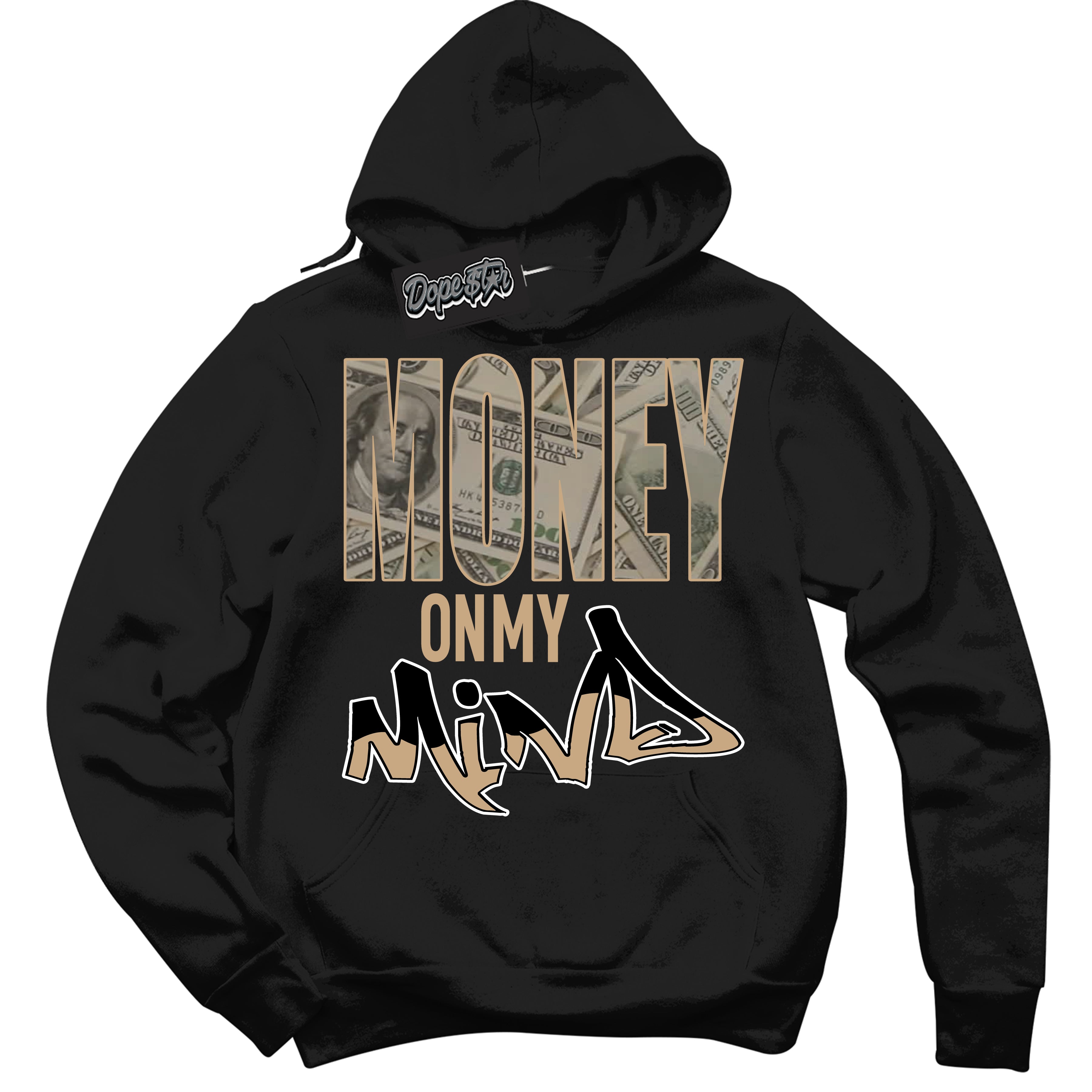 Cool Black Hoodie with “Money On My Mind” design that Perfectly Matches Black Anthracite Sesame Dunk.