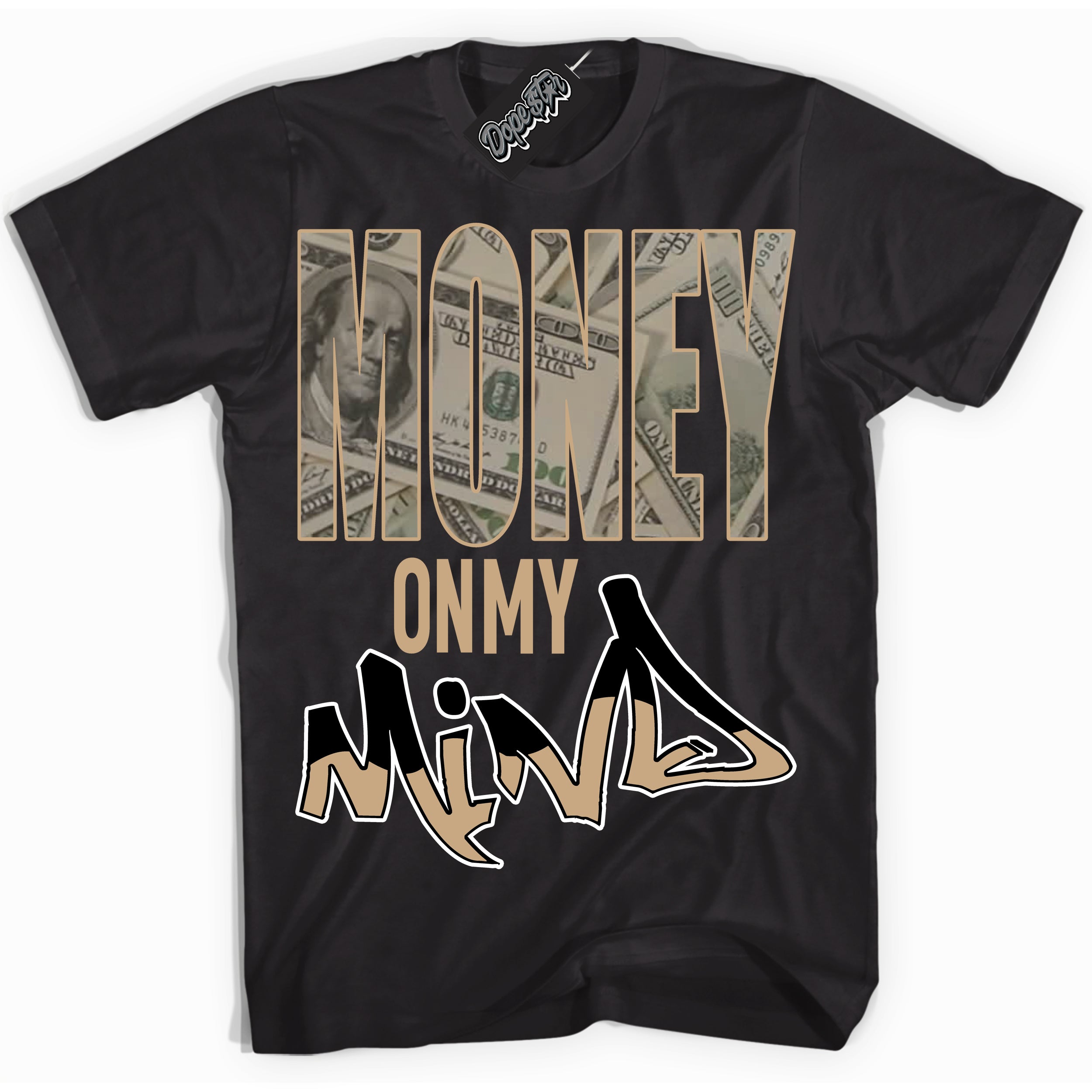 Cool Black Shirt with “Money On My Mind” design that perfectly matches Black Anthracite Sesame Dunk.