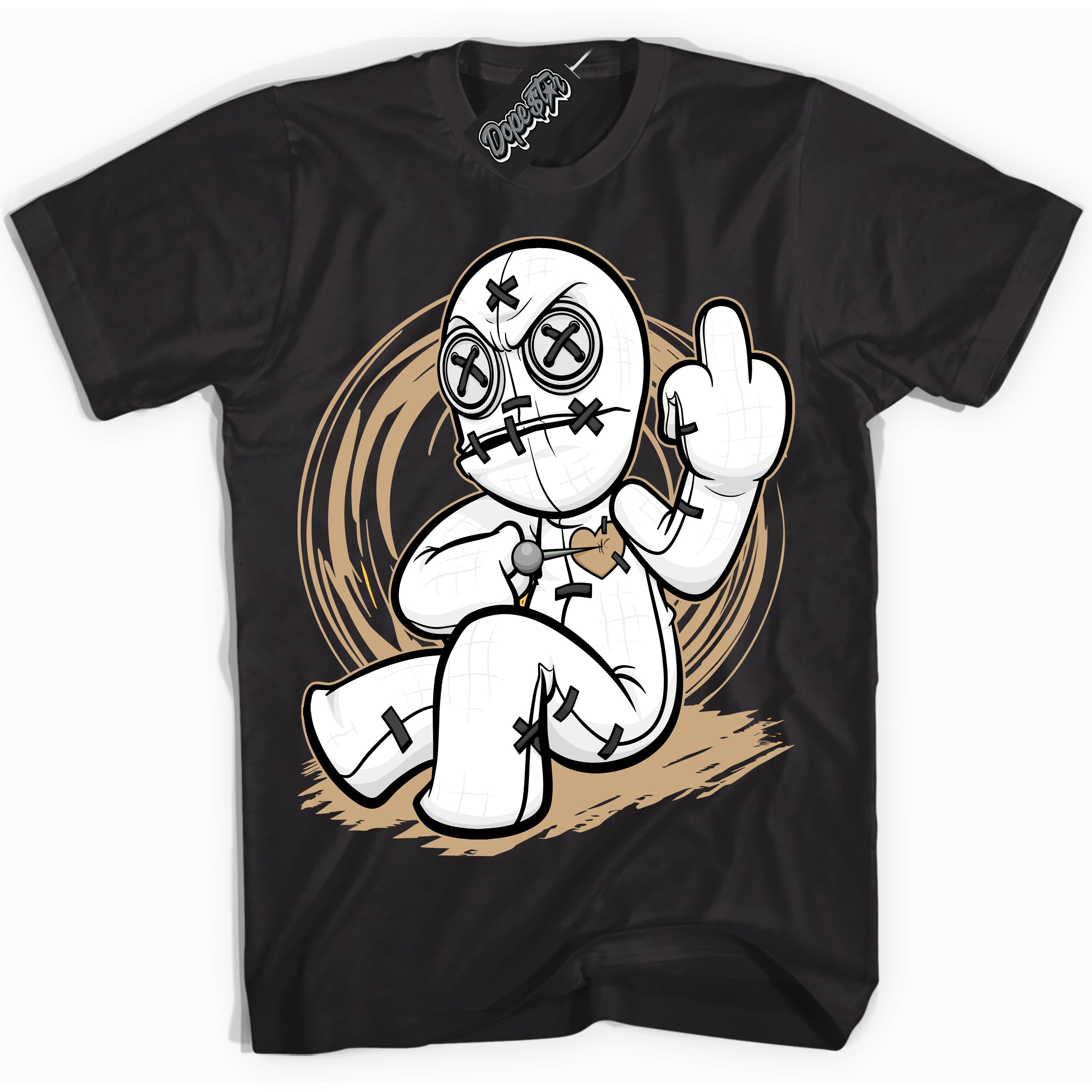 Cool Black Shirt with “Voodoo Doll” design that perfectly matches Black Anthracite Sesame Dunk.