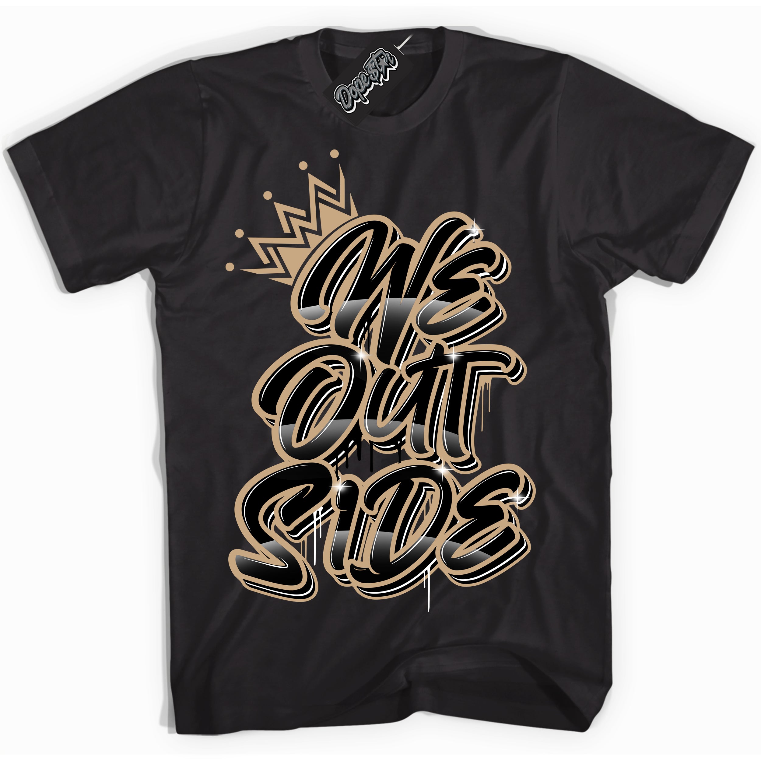 Cool Black Shirt with “We Outside” design that perfectly matches Black Anthracite Sesame Dunk Dunk.