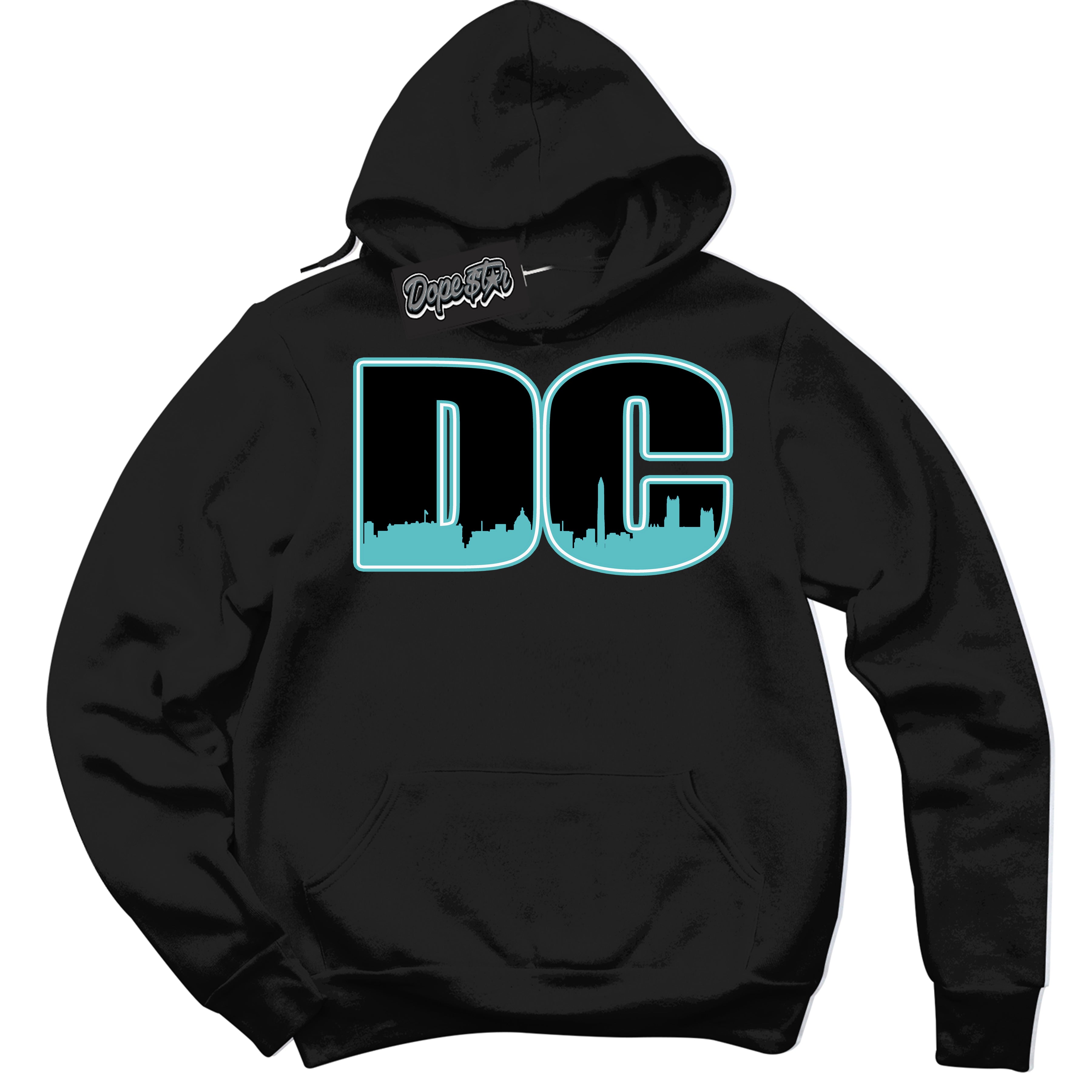 Dunk Low Retro Black Dusty Cactus 'DC' Hoodie - Black Streetwear Mockup | Sneakerhead Sweatshirt Matching Dunk Low Retro Black Dusty Cactus | DC Urban Streetwear for Sneaker Matching OOTD | Outfits that pair perfectly with your ND Low Retro Black Dusty Cactus | Sneakerhead Fashion Must-Have Apparel for Men and Women.