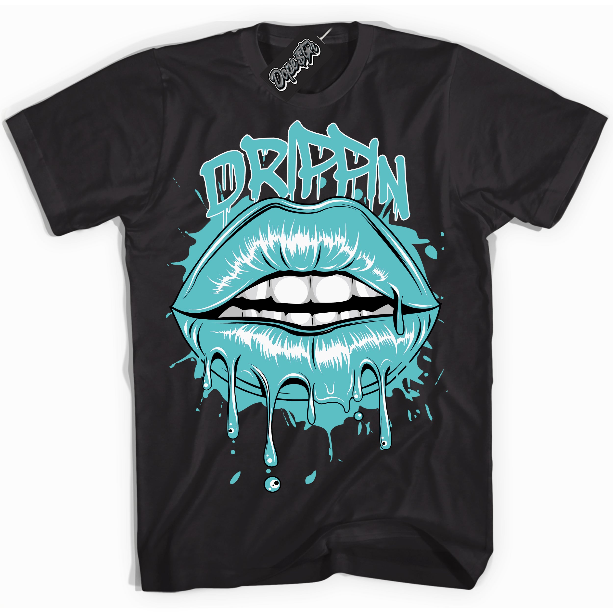 Dunk Low Retro Black Dusty Cactus 'Drippin' Shirt - Black Streetwear Mockup | Sneakerhead T-Shirt Matching Dunk Low Retro Black Dusty Cactus | Limited Edition Urban Streetwear for Sneaker Matching OOTD | Outfits that pair perfectly with your ND Low Retro Black Dusty Cactus | Sneakerhead Fashion Must-Have Apparel for Men and Women.