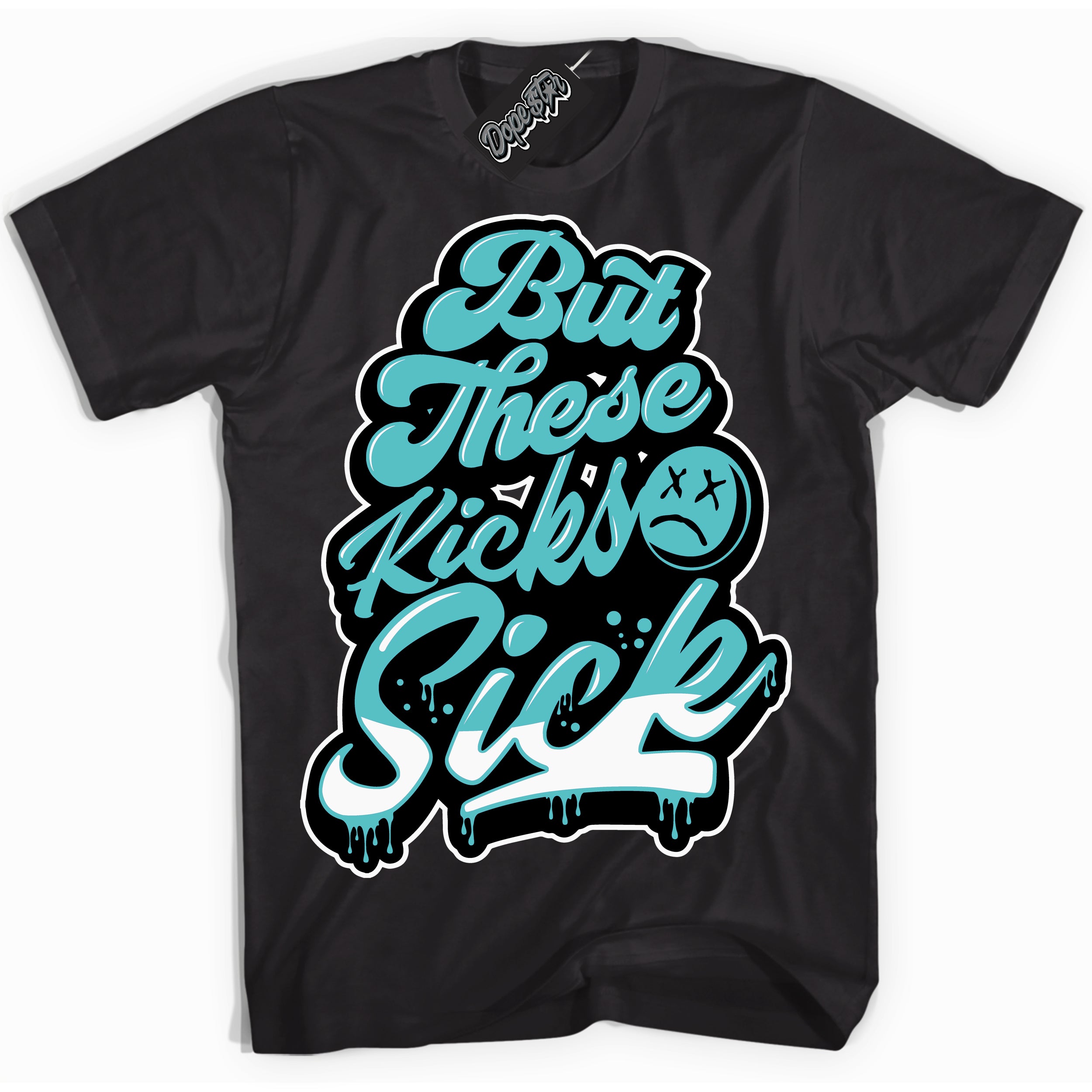 Dunk Low Retro Black Dusty Cactus 'Kick Sick' Shirt - Black Streetwear Mockup | Sneakerhead T-Shirt Matching Dunk Low Retro Black Dusty Cactus | Limited Edition Urban Streetwear for Sneaker Matching OOTD | Outfits that pair perfectly with your ND Low Retro Black Dusty Cactus | Sneakerhead Fashion Must-Have Apparel for Men and Women.