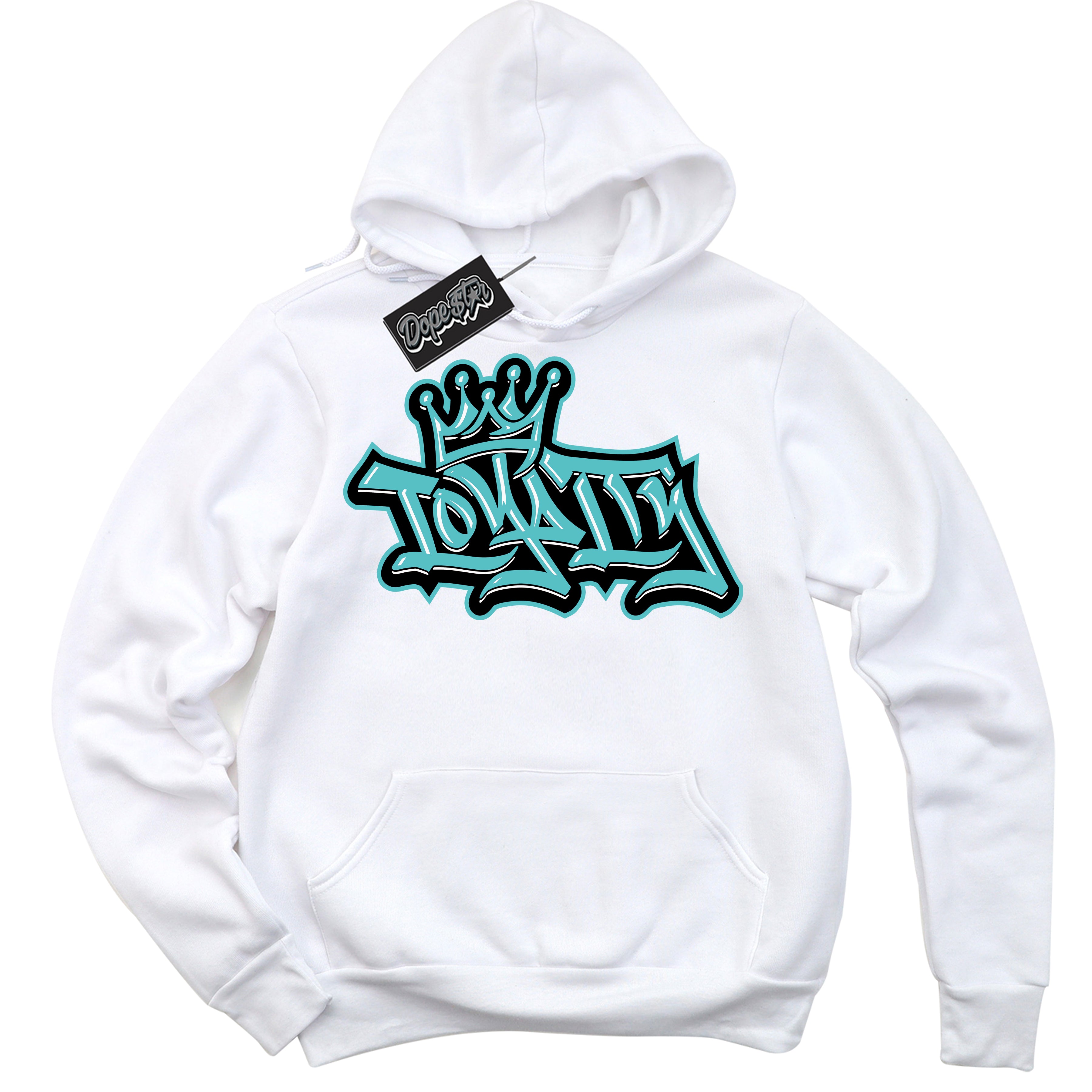 Dunk Low Retro Black Dusty Cactus 'Loyalty Crown' Hoodie - White Streetwear Mockup | Sneakerhead Sweatshirt Matching Dunk Low Retro Black Dusty Cactus | Limited Edition Urban Streetwear for Sneaker Matching OOTD | Outfits that pair perfectly with your ND Low Retro Black Dusty Cactus | Sneakerhead Fashion Must-Have Apparel for Men and Women.