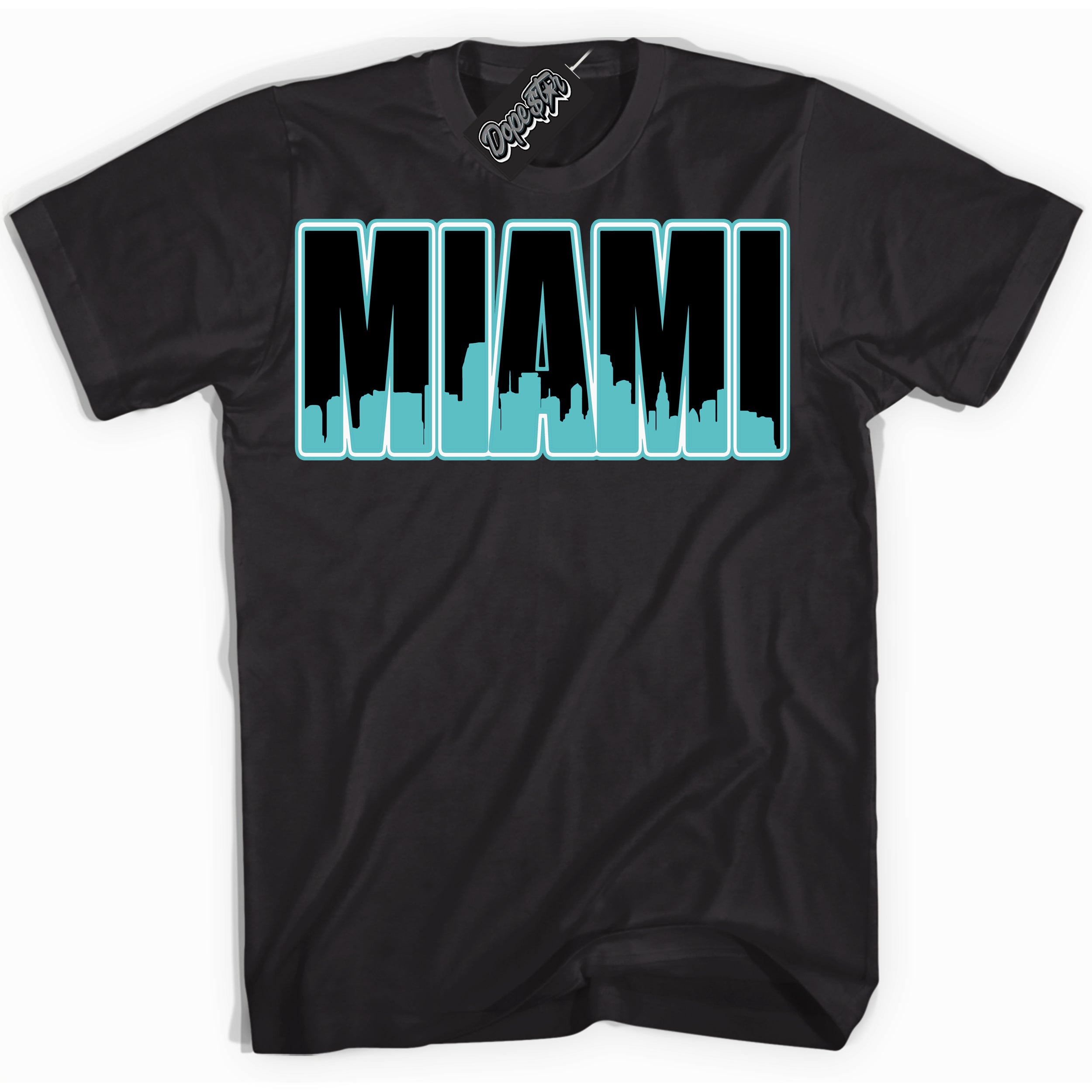 Dunk Low Retro Black Dusty Cactus 'Miami' Shirt - Black Streetwear Mockup | Sneakerhead T-Shirt Matching Dunk Low Retro Black Dusty Cactus | Limited Edition Urban Streetwear for Sneaker Matching OOTD | Outfits that pair perfectly with your ND Low Retro Black Dusty Cactus | Sneakerhead Fashion Must-Have Apparel for Men and Women.