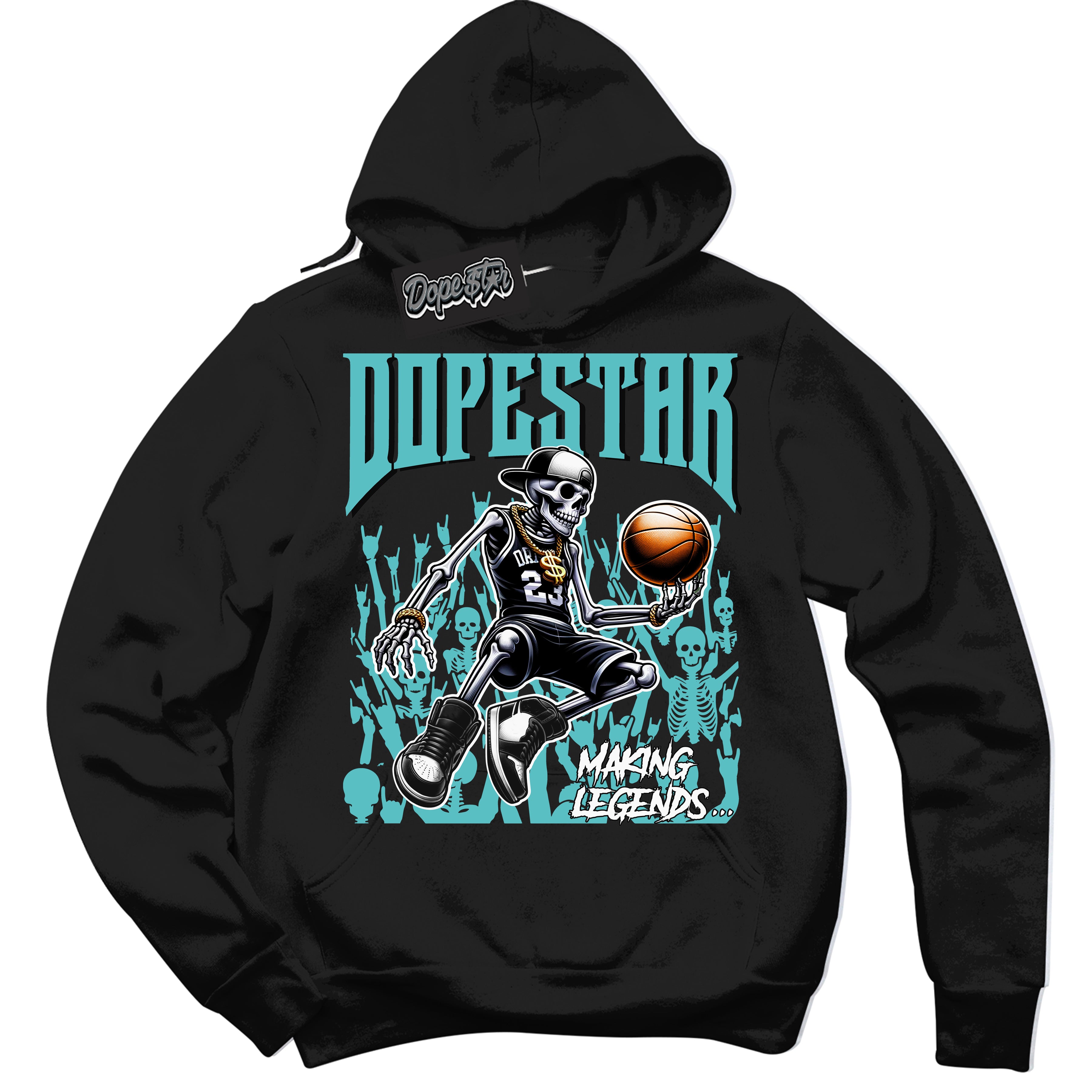 Dunk Low Retro Black Dusty Cactus 'Making Legends' Hoodie - Black Streetwear Mockup | Sneakerhead Sweatshirt Matching Dunk Low Retro Black Dusty Cactus | Limited Edition Urban Streetwear for Sneaker Matching OOTD | Outfits that pair perfectly with your ND Low Retro Black Dusty Cactus | Sneakerhead Fashion Must-Have Apparel for Men and Women.