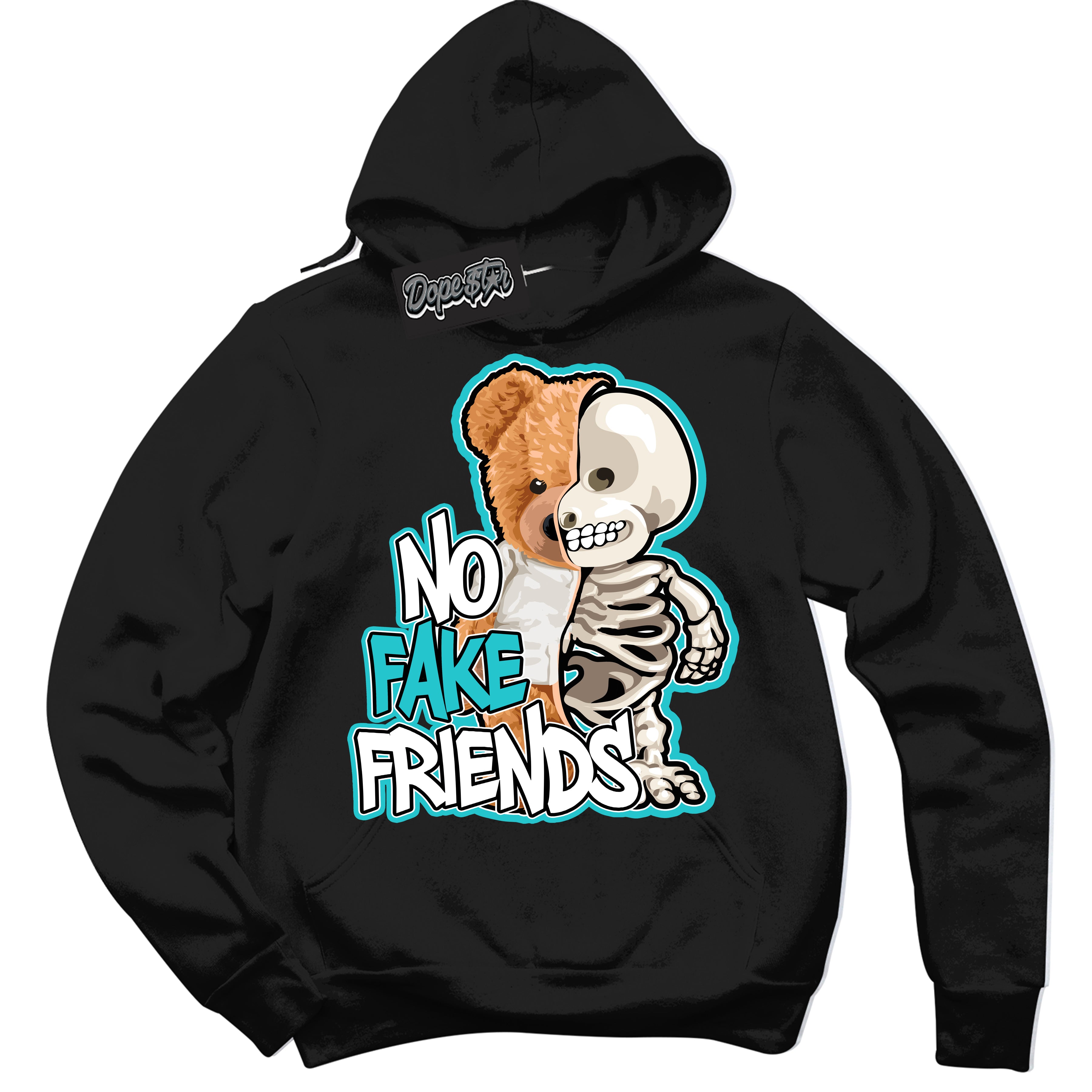 Dunk Low Retro Black Dusty Cactus 'No Fake Friends' Hoodie - Black Streetwear Mockup | No Fake Friends Sweatshirt Matching Dunk Low Retro Black Dusty Cactus | Limited Edition Urban Streetwear for Sneaker Matching OOTD | Outfits that pair perfectly with your ND Low Retro Black Dusty Cactus | No Fake Friends Fashion Must-Have Apparel for Men and Women.