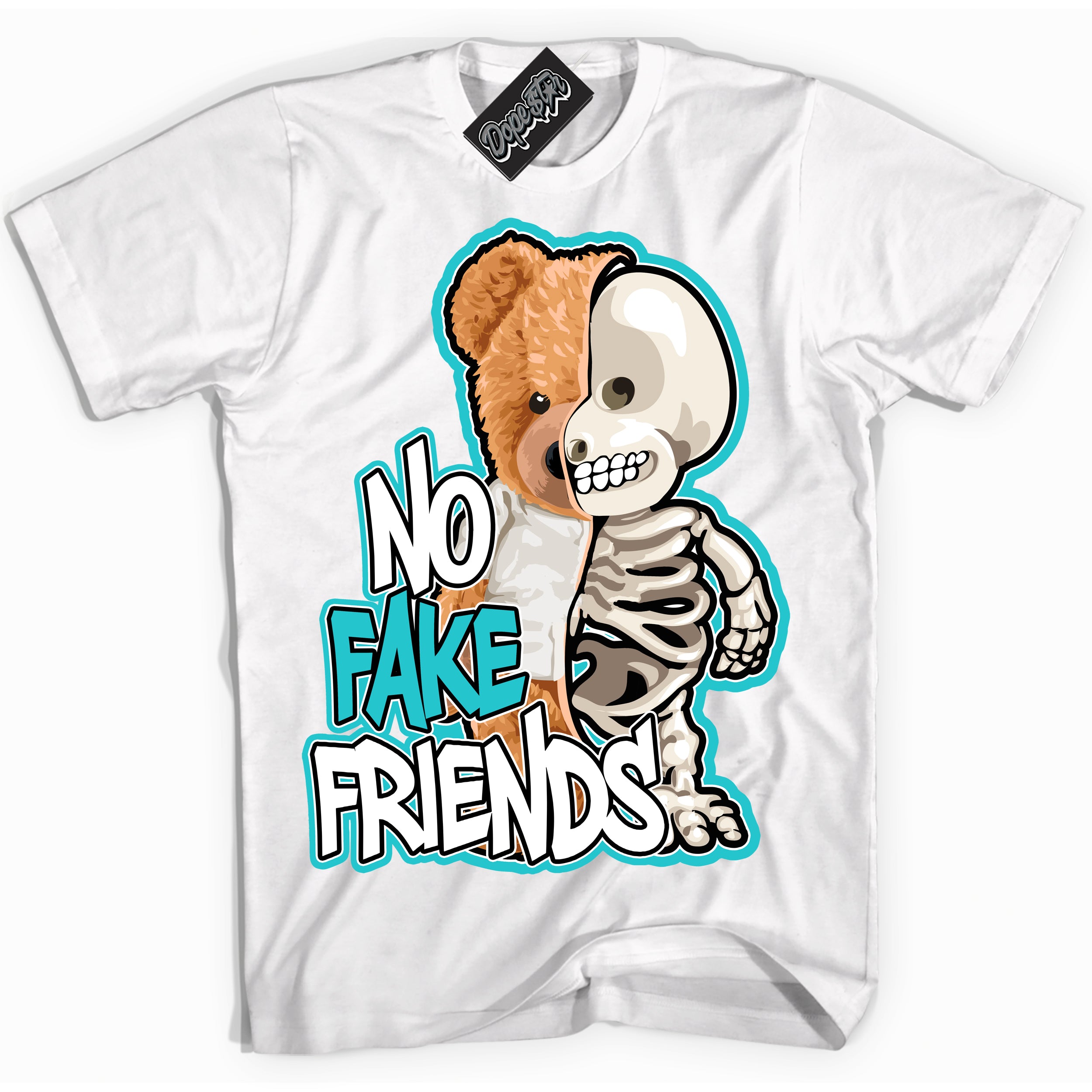 Dunk Low Retro Black Dusty Cactus 'No Fake Friends' Shirt - White Streetwear Mockup | No Fake Friends T-Shirt Matching Dunk Low Retro Black Dusty Cactus | Limited Edition Urban Streetwear for Sneaker Matching OOTD | Outfits that pair perfectly with your ND Low Retro Black Dusty Cactus | No Fake Friends Fashion Must-Have Apparel for Men and Women.