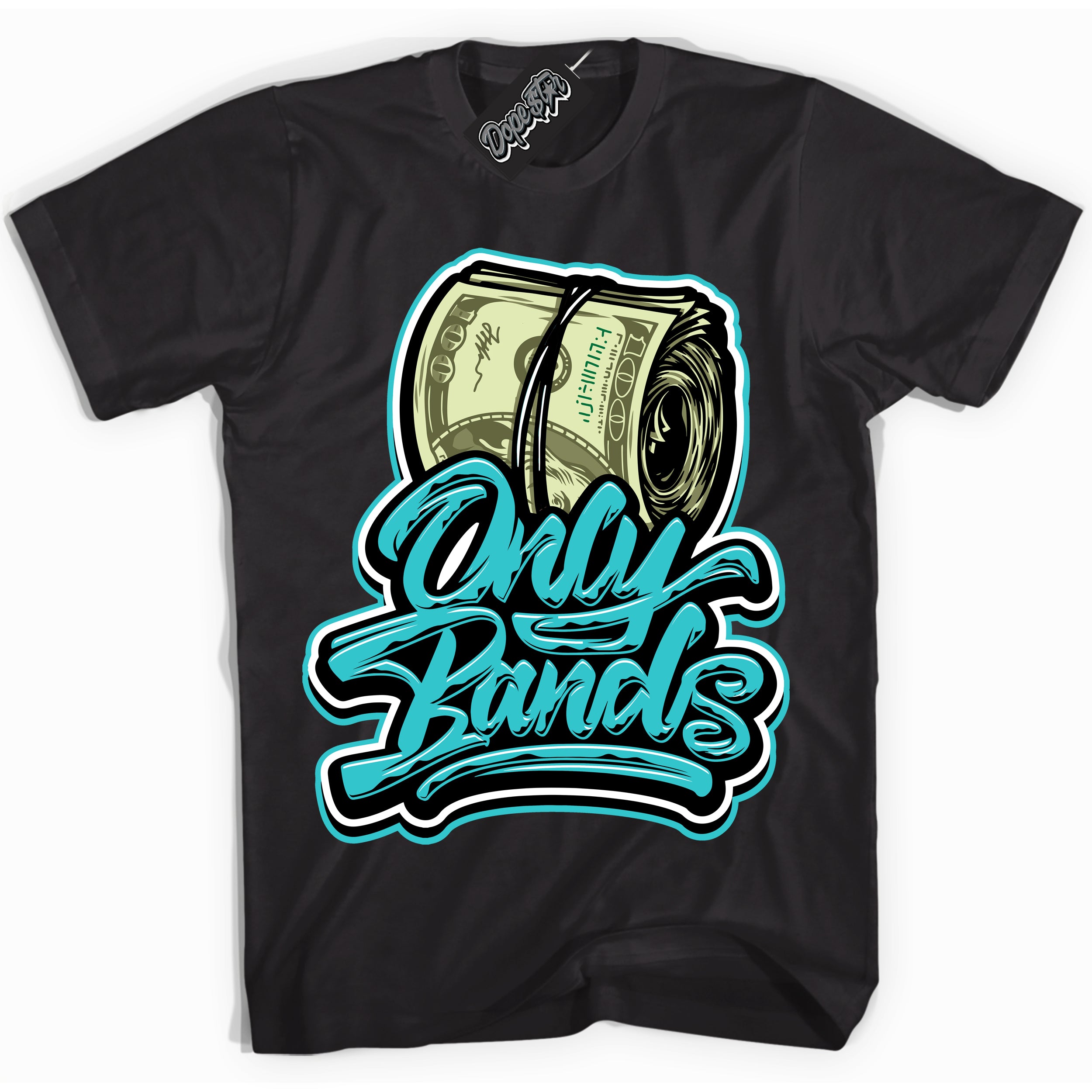 Dunk Low Retro Black Dusty Cactus 'Only Bands' Shirt - Black Streetwear Mockup | Sneakerhead T-Shirt Matching Dunk Low Retro Black Dusty Cactus | Limited Edition Urban Streetwear for Sneaker Matching OOTD | Outfits that pair perfectly with your ND Low Retro Black Dusty Cactus | Sneakerhead Fashion Must-Have Apparel for Men and Women.