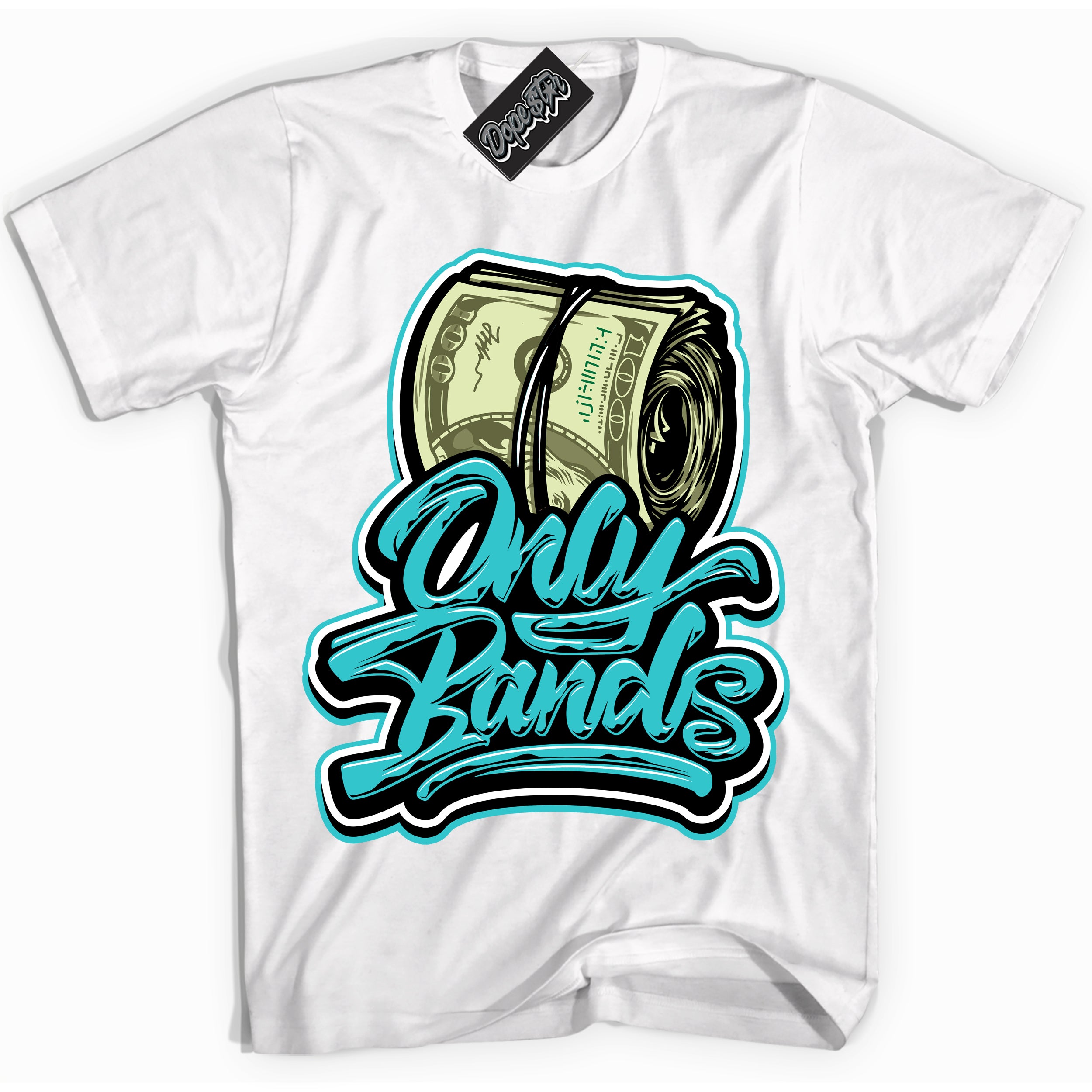 Dunk Low Retro Black Dusty Cactus 'Only Bands' Shirt - White Streetwear Mockup | Sneakerhead T-Shirt Matching Dunk Low Retro Black Dusty Cactus | Limited Edition Urban Streetwear for Sneaker Matching OOTD | Outfits that pair perfectly with your ND Low Retro Black Dusty Cactus | Sneakerhead Fashion Must-Have Apparel for Men and Women.