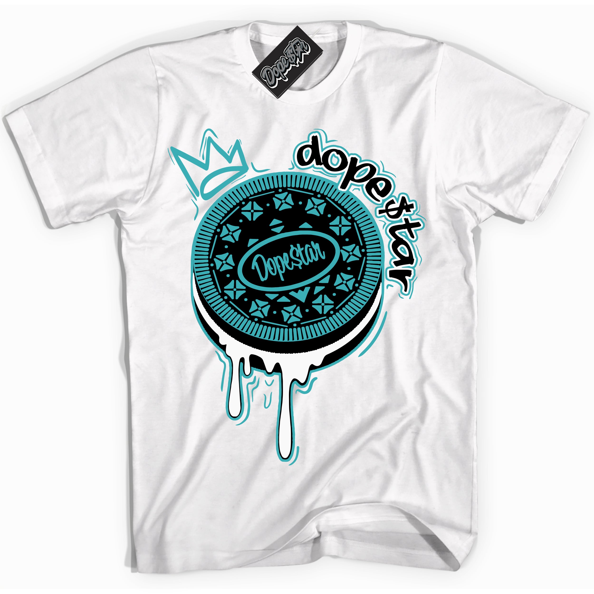 Dunk Low Retro Black Dusty Cactus 'Oreo DS' Shirt - White Streetwear Mockup | Sneakerhead T-Shirt Matching Dunk Low Retro Black Dusty Cactus | Limited Edition Urban Streetwear for Sneaker Matching OOTD | Outfits that pair perfectly with your ND Low Retro Black Dusty Cactus | Sneakerhead Fashion Must-Have Apparel for Men and Women.