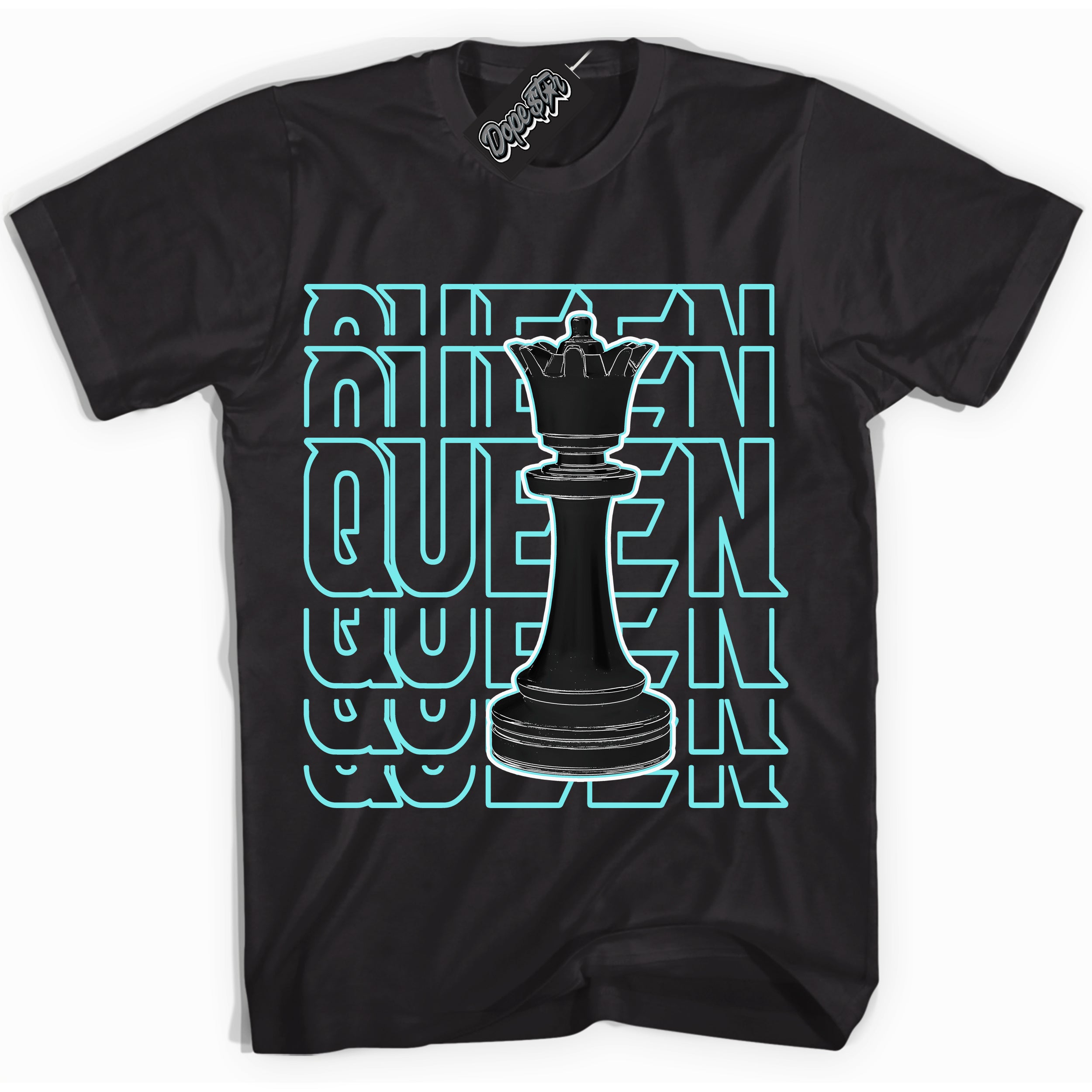 Dunk Low Retro Black Dusty Cactus 'Queen Chess' Shirt - Black Streetwear Mockup | Sneakerhead T-Shirt Matching Dunk Low Retro Black Dusty Cactus | Limited Edition Urban Streetwear for Sneaker Matching OOTD | Outfits that pair perfectly with your ND Low Retro Black Dusty Cactus | Sneakerhead Fashion Must-Have Apparel for Men and Women.