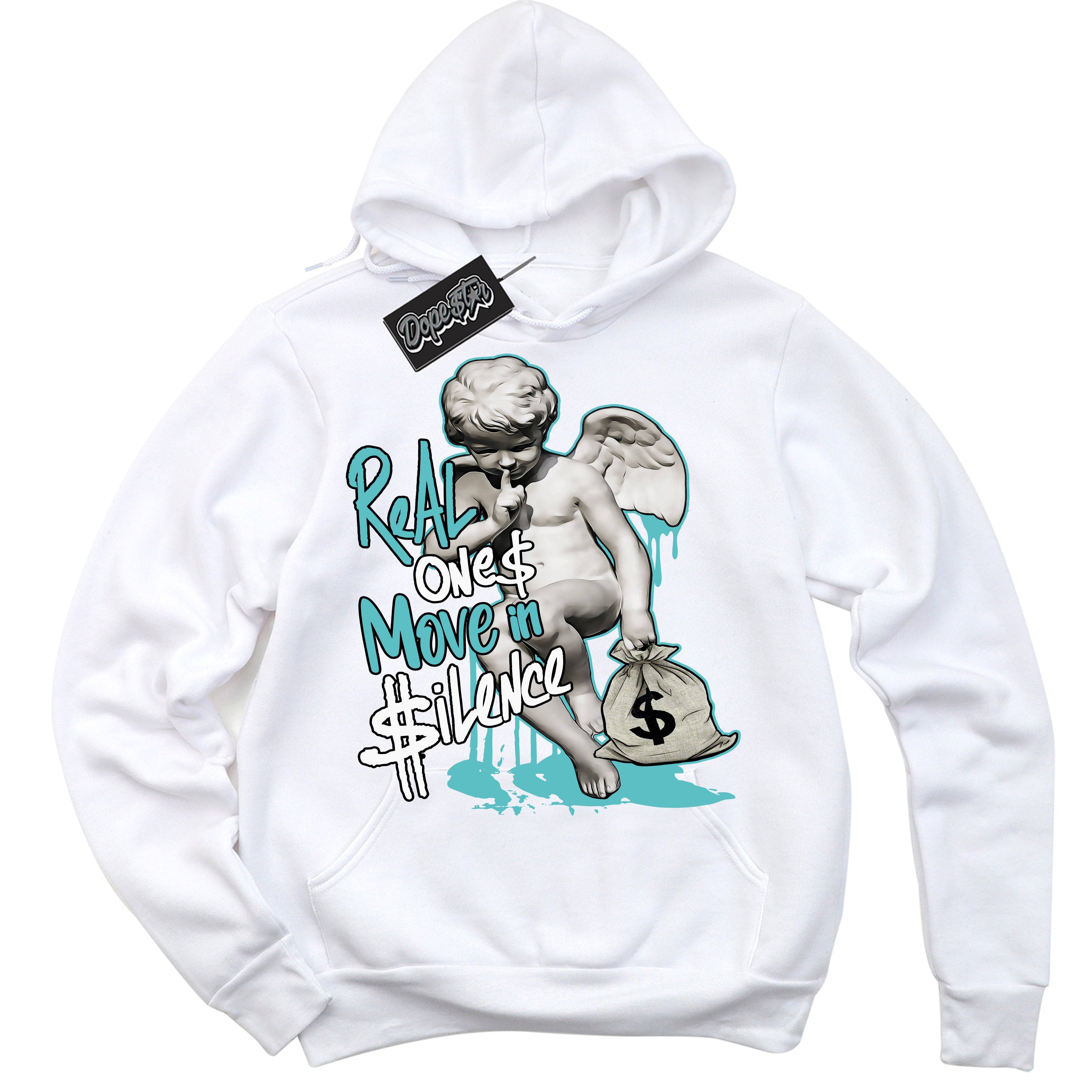 Dunk Low Retro Black Dusty Cactus 'Real Ones Cherub' Hoodie - White Streetwear Mockup | Sneakerhead Sweatshirt Matching Dunk Low Retro Black Dusty Cactus | Limited Edition Urban Streetwear for Sneaker Matching OOTD | Outfits that pair perfectly with your ND Low Retro Black Dusty Cactus | Sneakerhead Fashion Must-Have Apparel for Men and Women.