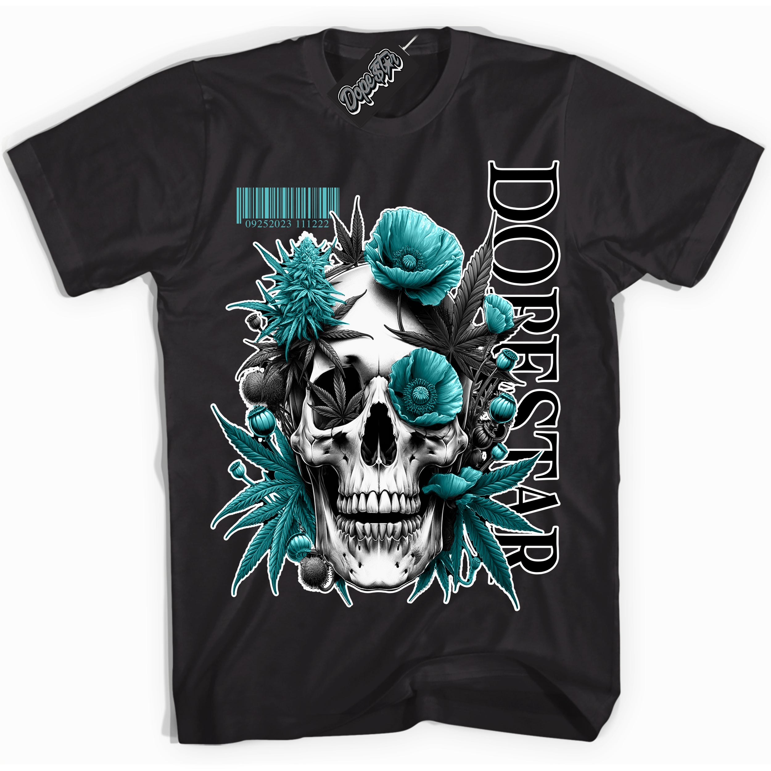 Dunk Low Retro Black Dusty Cactus 'Skull Poppies' Shirt - Black Streetwear Mockup | Sneakerhead T-Shirt Matching Dunk Low Retro Black Dusty Cactus | Limited Edition Urban Streetwear for Sneaker Matching OOTD | Outfits that pair perfectly with your ND Low Retro Black Dusty Cactus | Sneakerhead Fashion Must-Have Apparel for Men and Women.