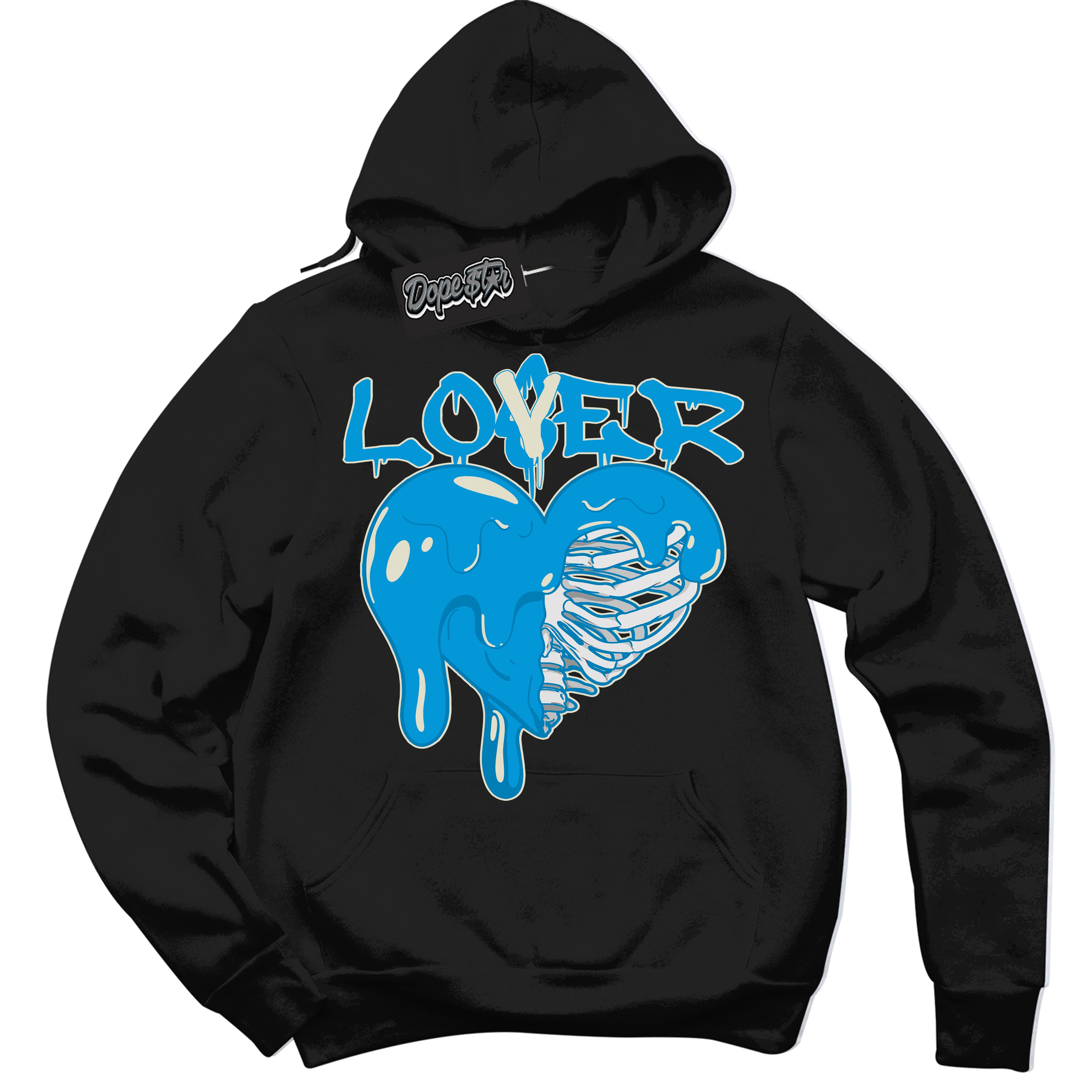 Dunk Low Coconut Milk University Blue 'Lover Loser' Hoodie – Black Streetwear Sweatshirt | Sneaker Matching Hoodie for Dunk Low Coconut Milk University Blue | Urban Fashion for Lover Loser | Men's & Women's Streetwear Outfit by Sneaker Shirts Outlet.