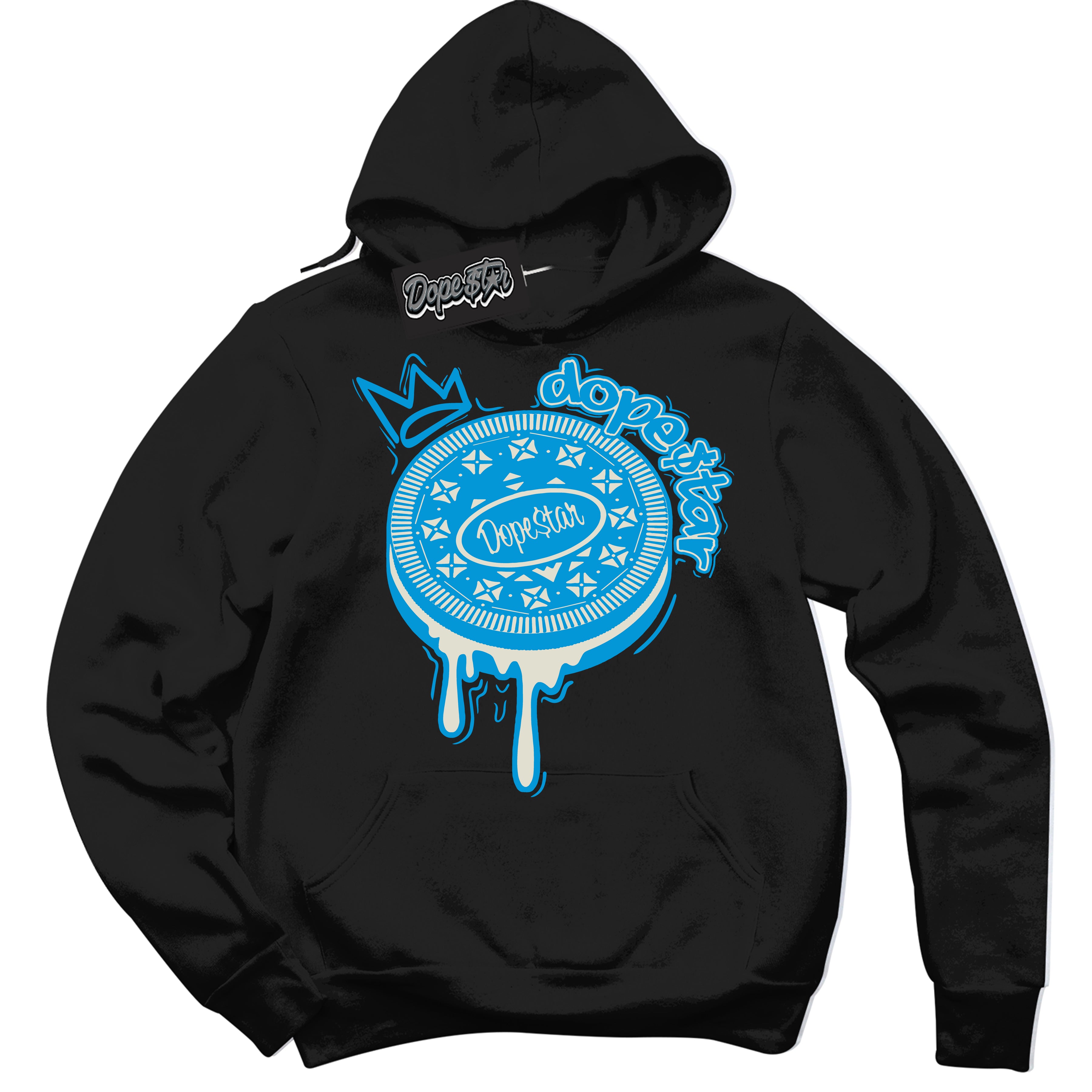 Dunk Low Coconut Milk University Blue 'Oreo DS' Hoodie – Black Streetwear Sweatshirt | Sneaker Matching Hoodie for Dunk Low Coconut Milk University Blue | Urban Fashion for Sneakerheads | Men's & Women's Streetwear Outfit by Sneaker Shirts Outlet.