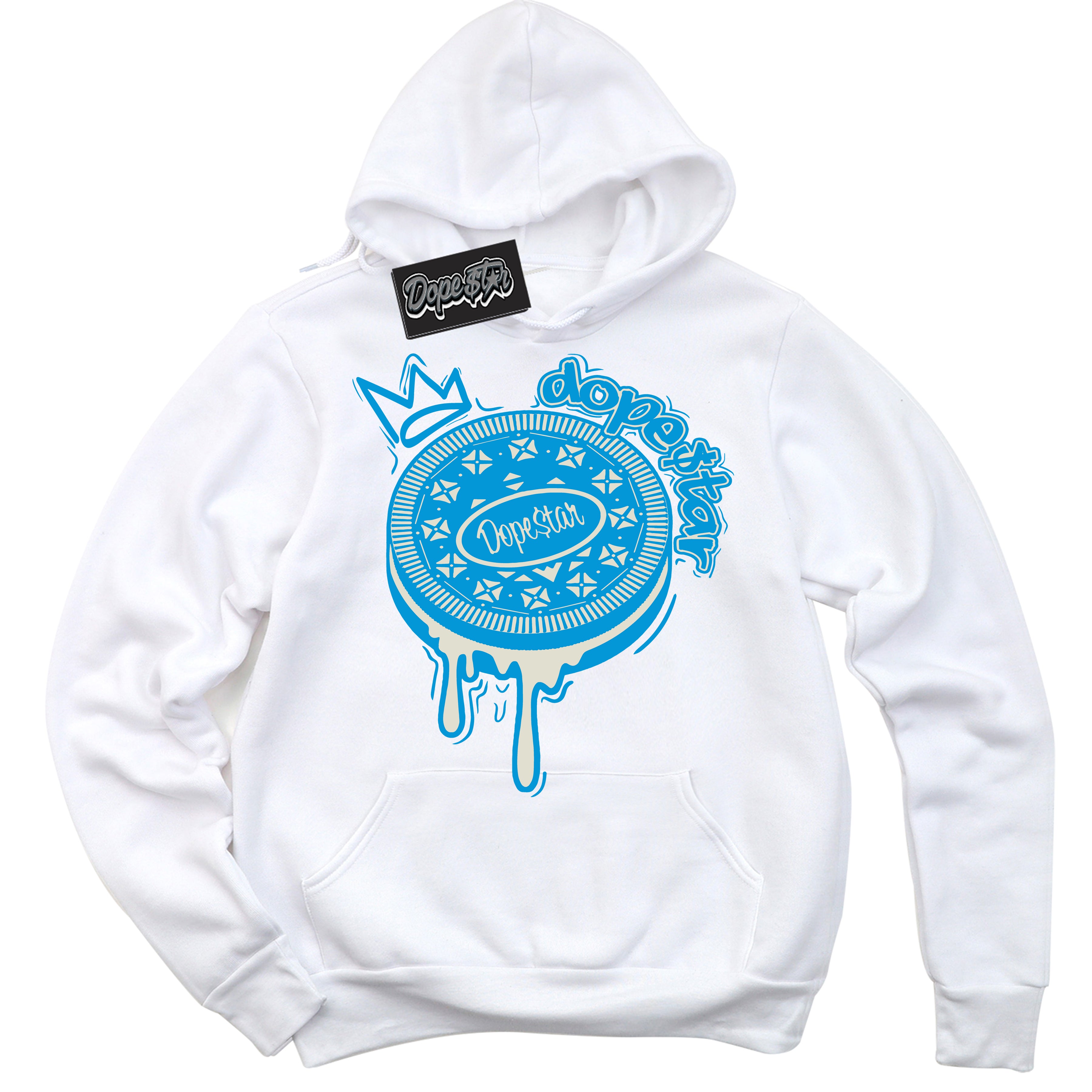 Dunk Low Coconut Milk University Blue 'Oreo DS' Hoodie – White Streetwear Sweatshirt | Sneaker Matching Hoodie for Dunk Low Coconut Milk University Blue | Urban Fashion for Sneakerheads | Men's & Women's Streetwear Outfit by Sneaker Shirts Outlet.